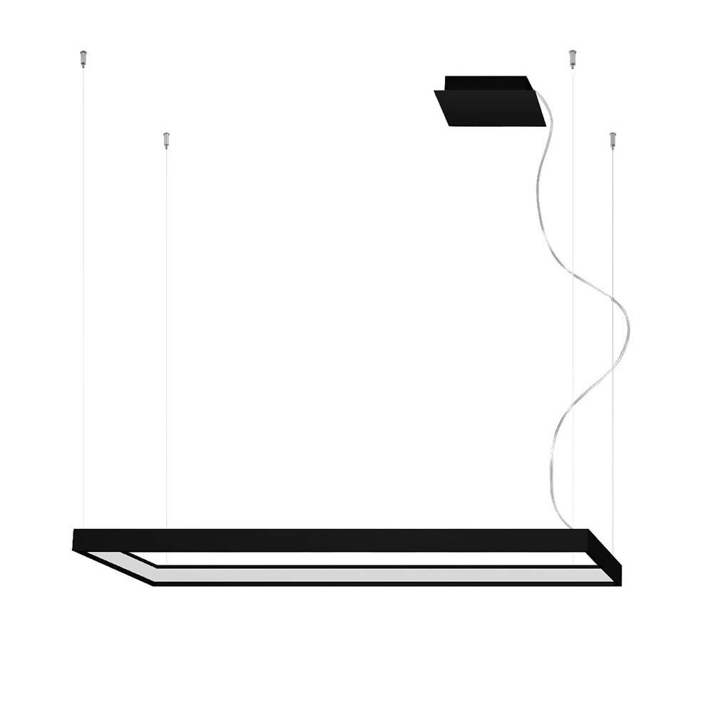 SOLLUX lighting LED Pendelleuchte, LED-Leuchtmittel fest verbaut, Neutralweiß, Hängelampe Pendelleuchte Wohnzimmerlampe LED Designleuchte Alu