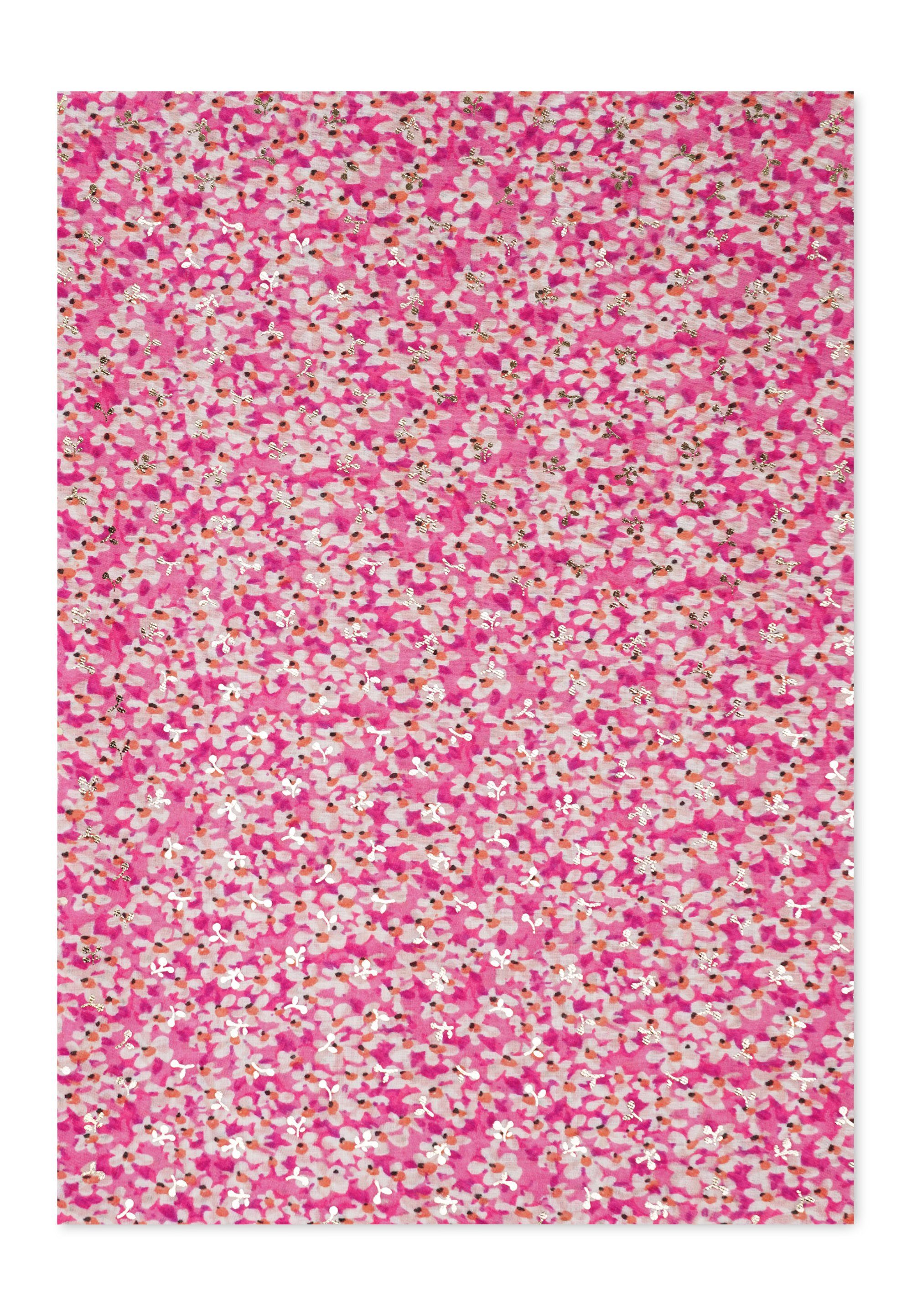 floralem Harpa PEPPER, Allover-Print rosa Modeschal Metallic-Effekt und mit