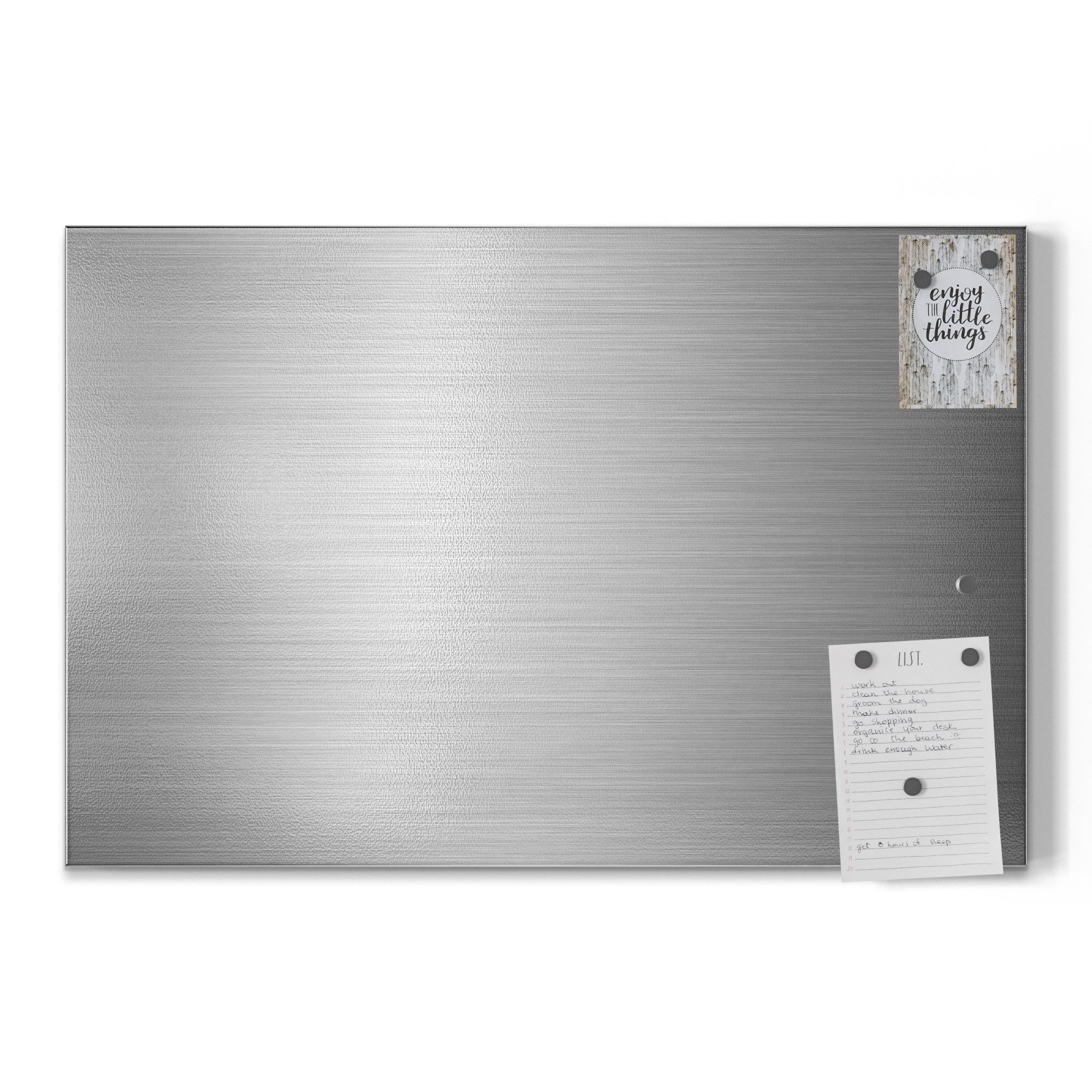 DEQORI Magnettafel 'Gebürstetes Aluminium', Metall Whiteboard günstig online kaufen