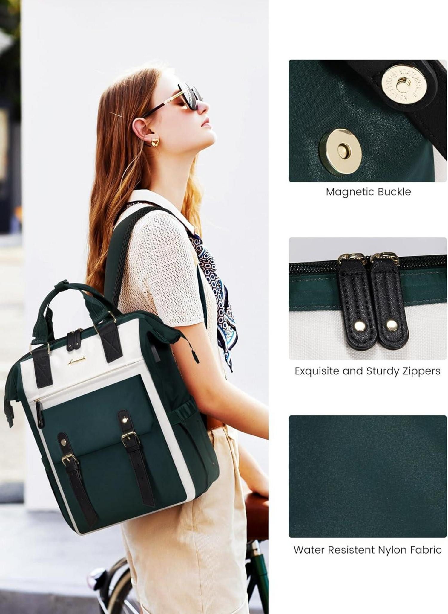 LuxusKollektion Schulrucksack Rucksack Damen 15,6 Zoll günstig online kaufen