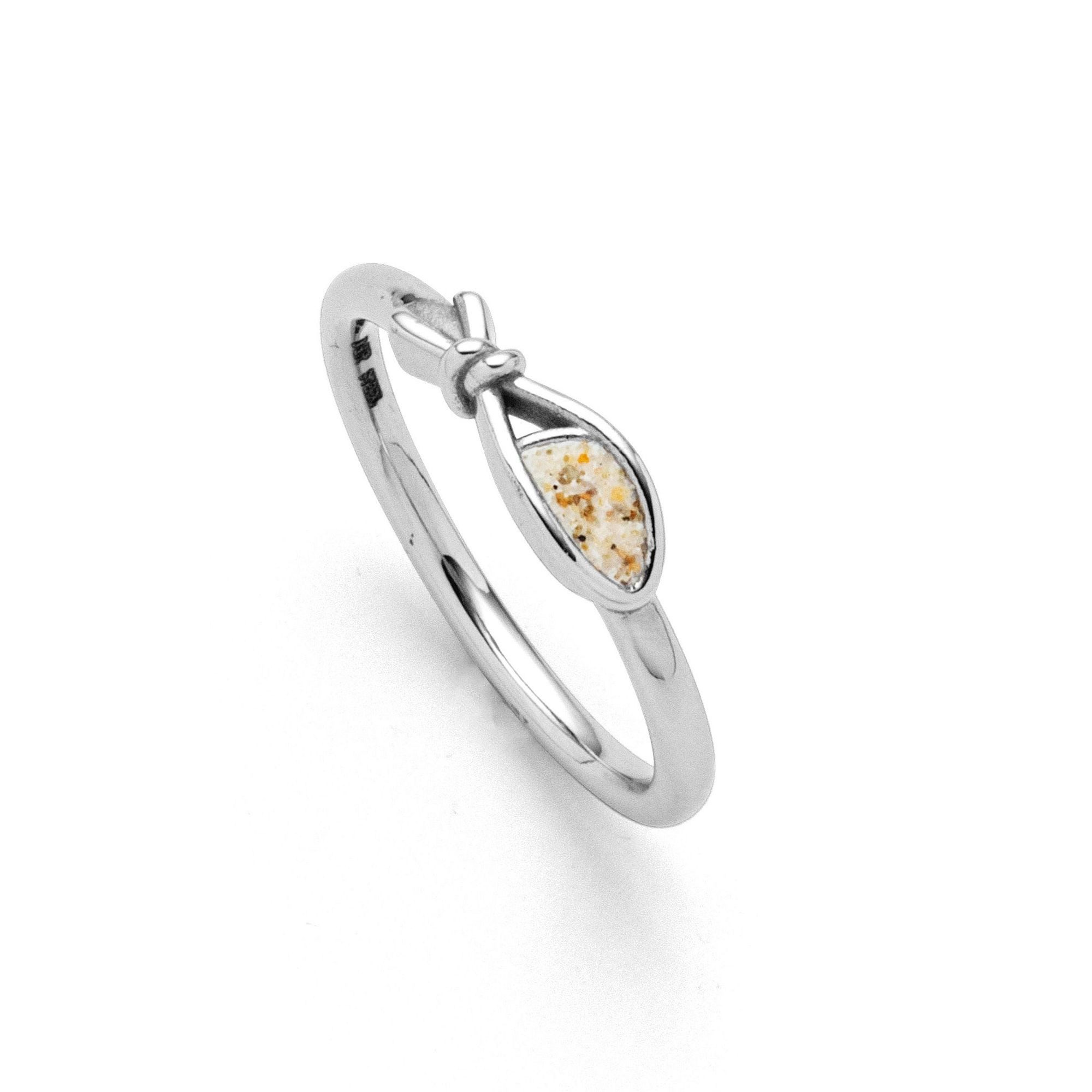 DUR Fingerring STEEL Ring Liaison STR1007SA Edelstahl Strandsand® Größe 58