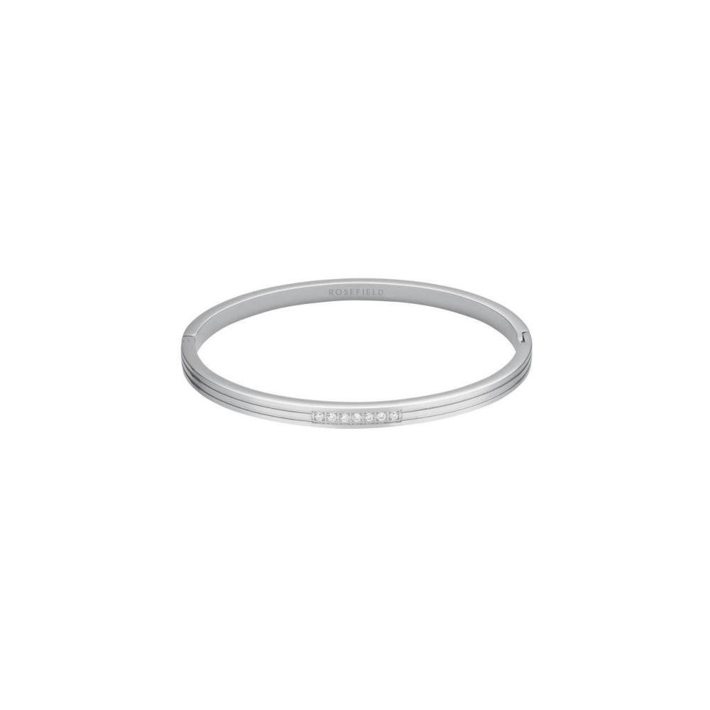 ROSEFIELD Armreif ROSEFIELD Замкнутые браслеты Striped Bangle with Crystals Silver Silver JBSCS-J