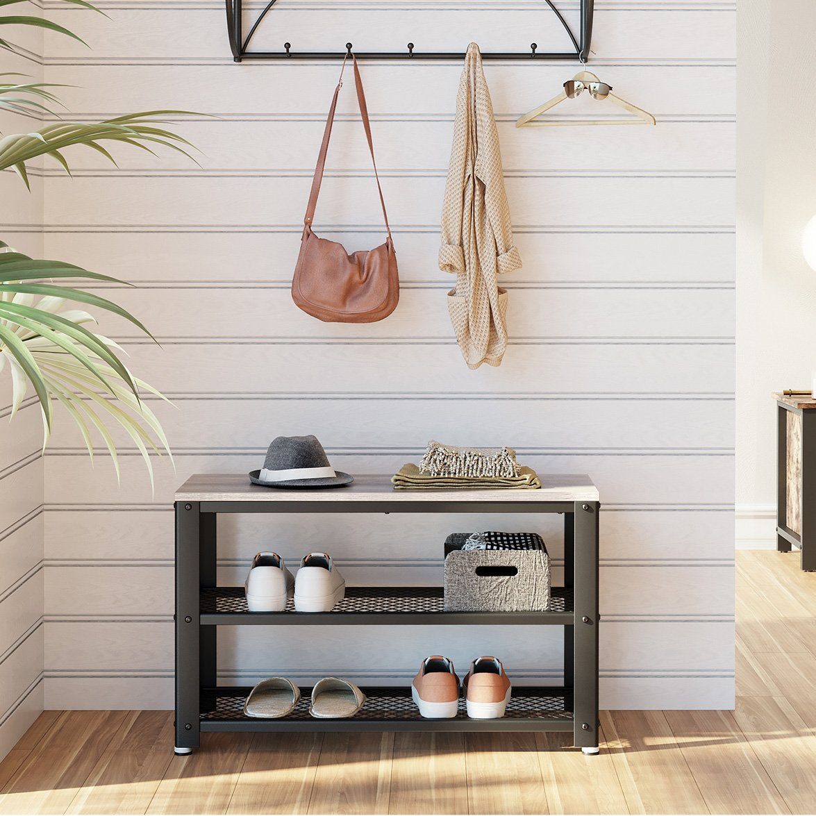 VASAGLE Garderoben-Set, 2 Set, Wandgarderobe und günstig online kaufen