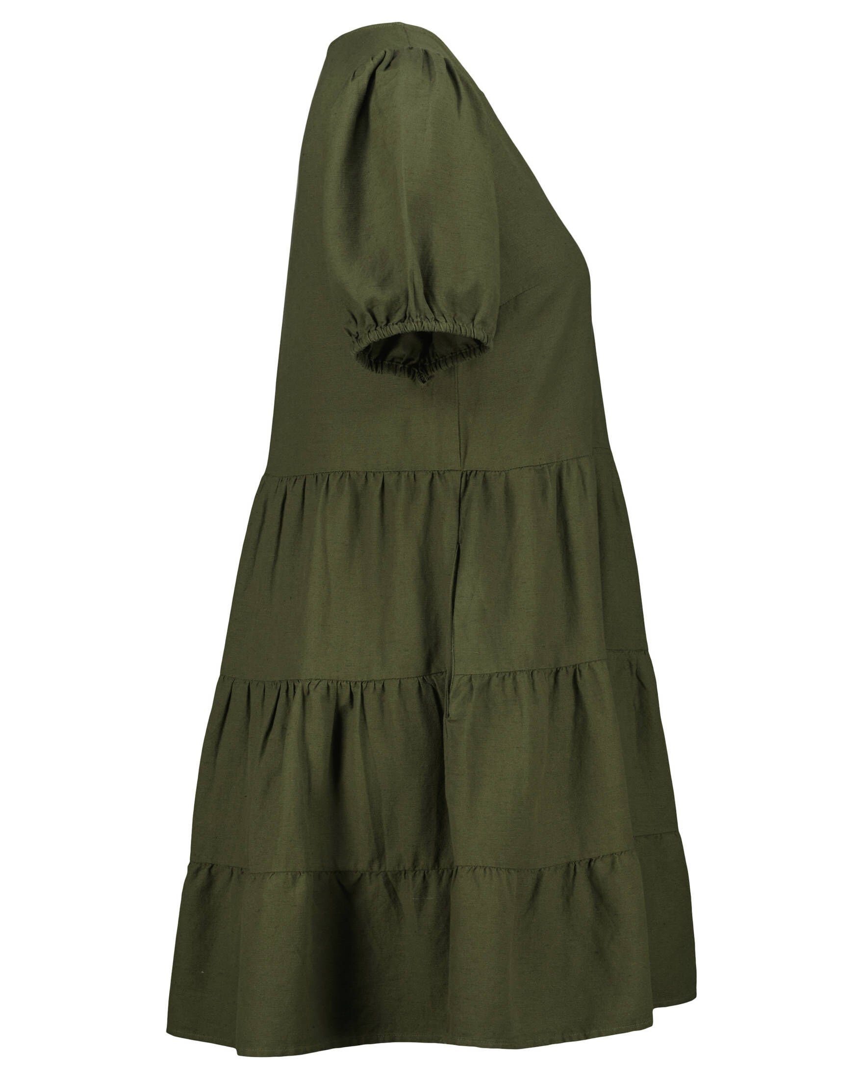 Kleid Damen VIPRISSILLA khaki Sommerkleid (1-tlg) (44) Kurzarm Vila