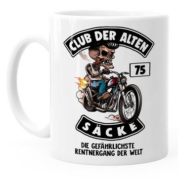 MoonWorks Tasse Kaffee-Tasse Club der alten Säcke Geschenk-Tüte Club der alten Säcke für Ältere Geburtstag Männer Moonworks®, Keramik