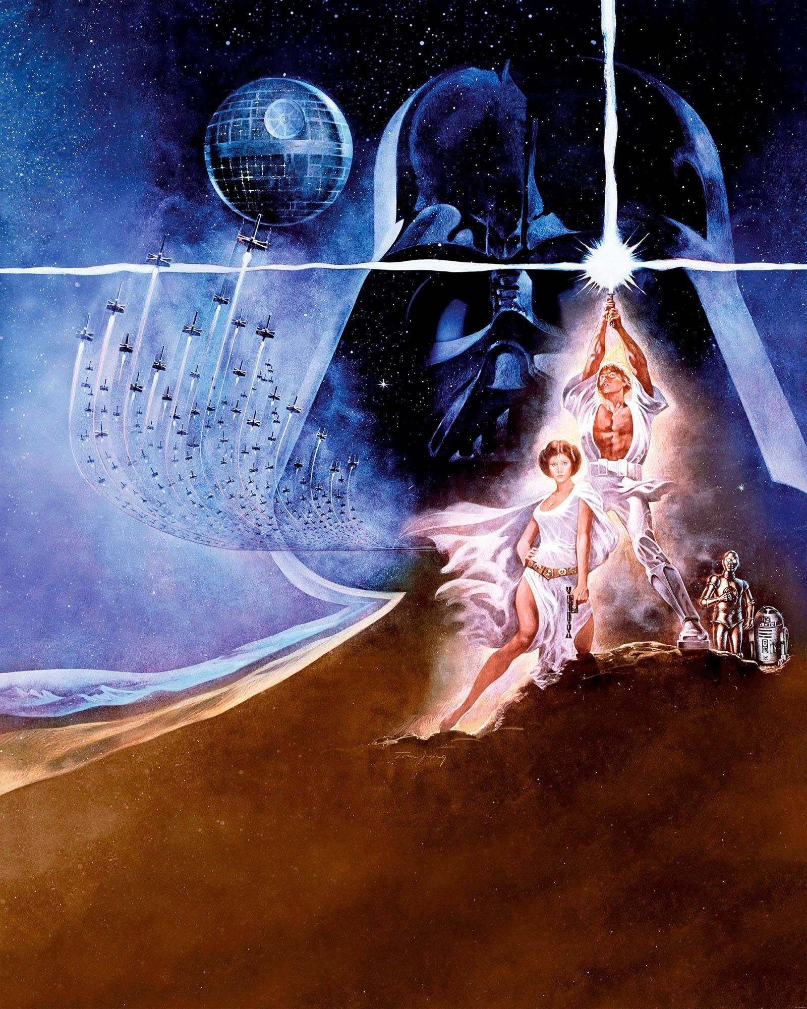 Komar Vliestapete Star Wars Poster Classic2, (Packung, 1 St., Anzahl Teile 1),  200x250 cm (Breite x Höhe), Vliestapete, 100 cm Bahnbreite