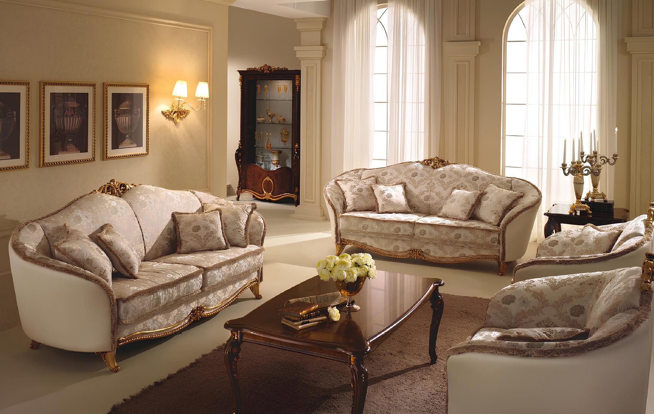 Xlmoebel 2-Sitzer Klassische Polster Couch im italienischen Design von arredoclassi, Made in Europa