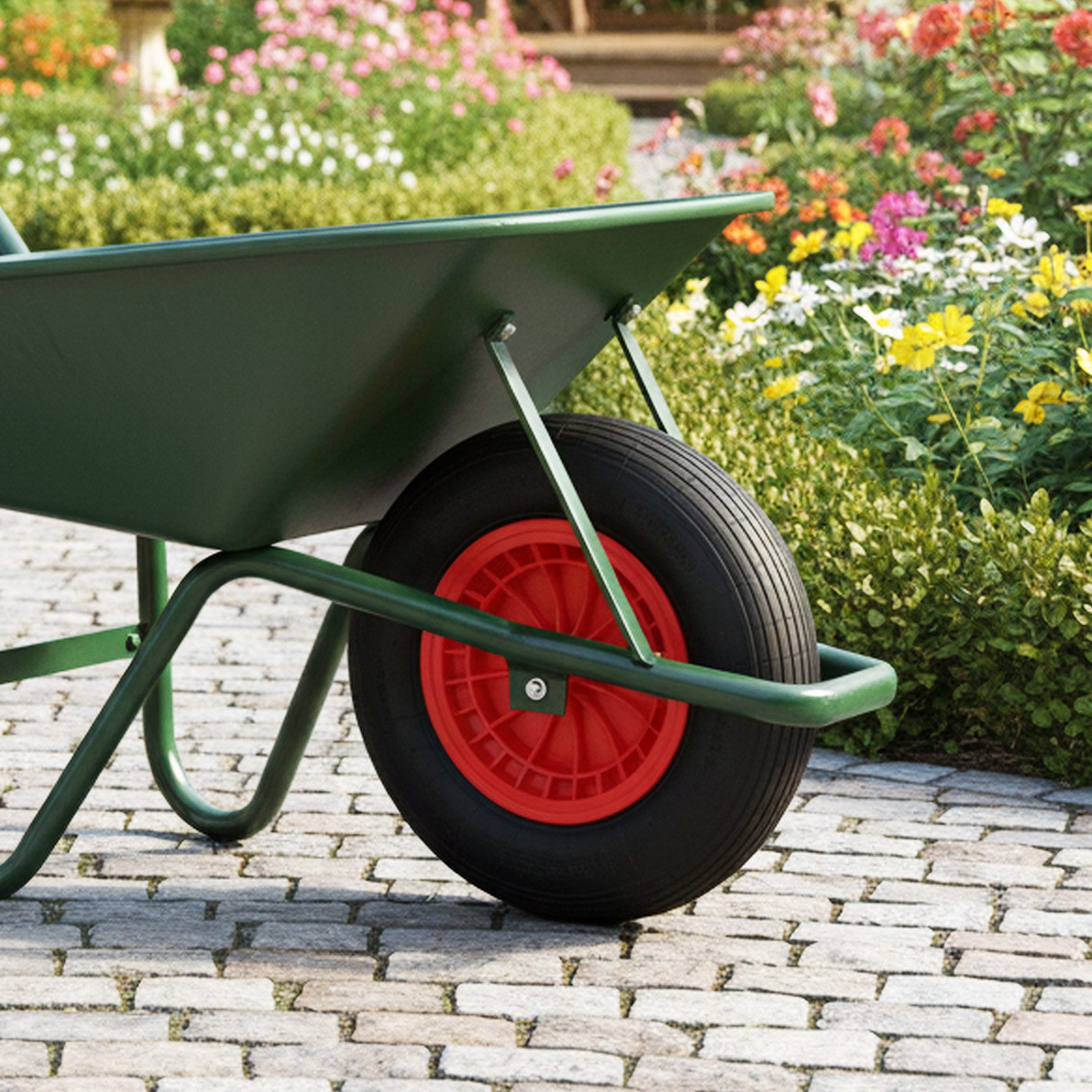 COSTWAY Schubkarren-Rad (1 St), 4.00-8, Ø 400 mm Vollgummi, bis 250 kg belastbar