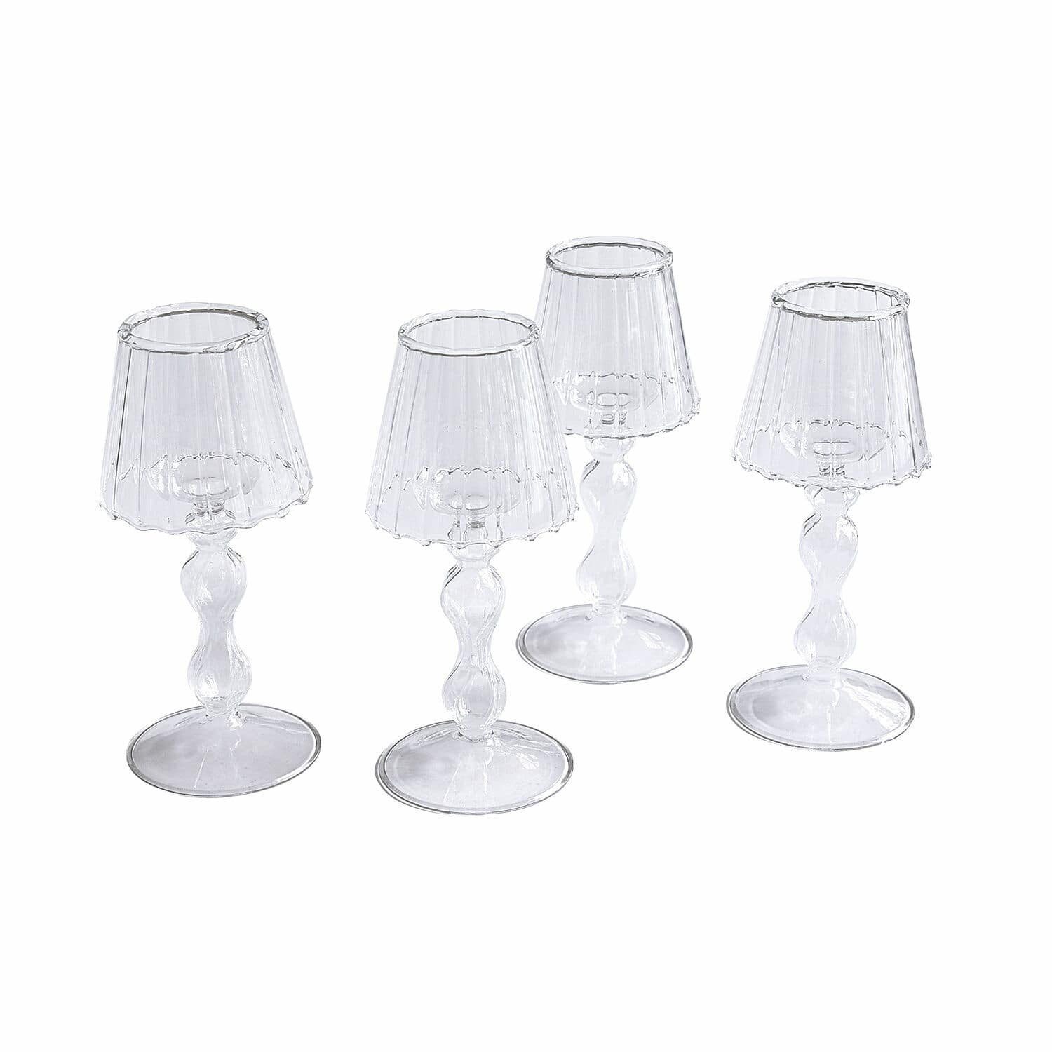 Mirabeau Kerzenständer Kerzenhalter 4er Set Jouval klar