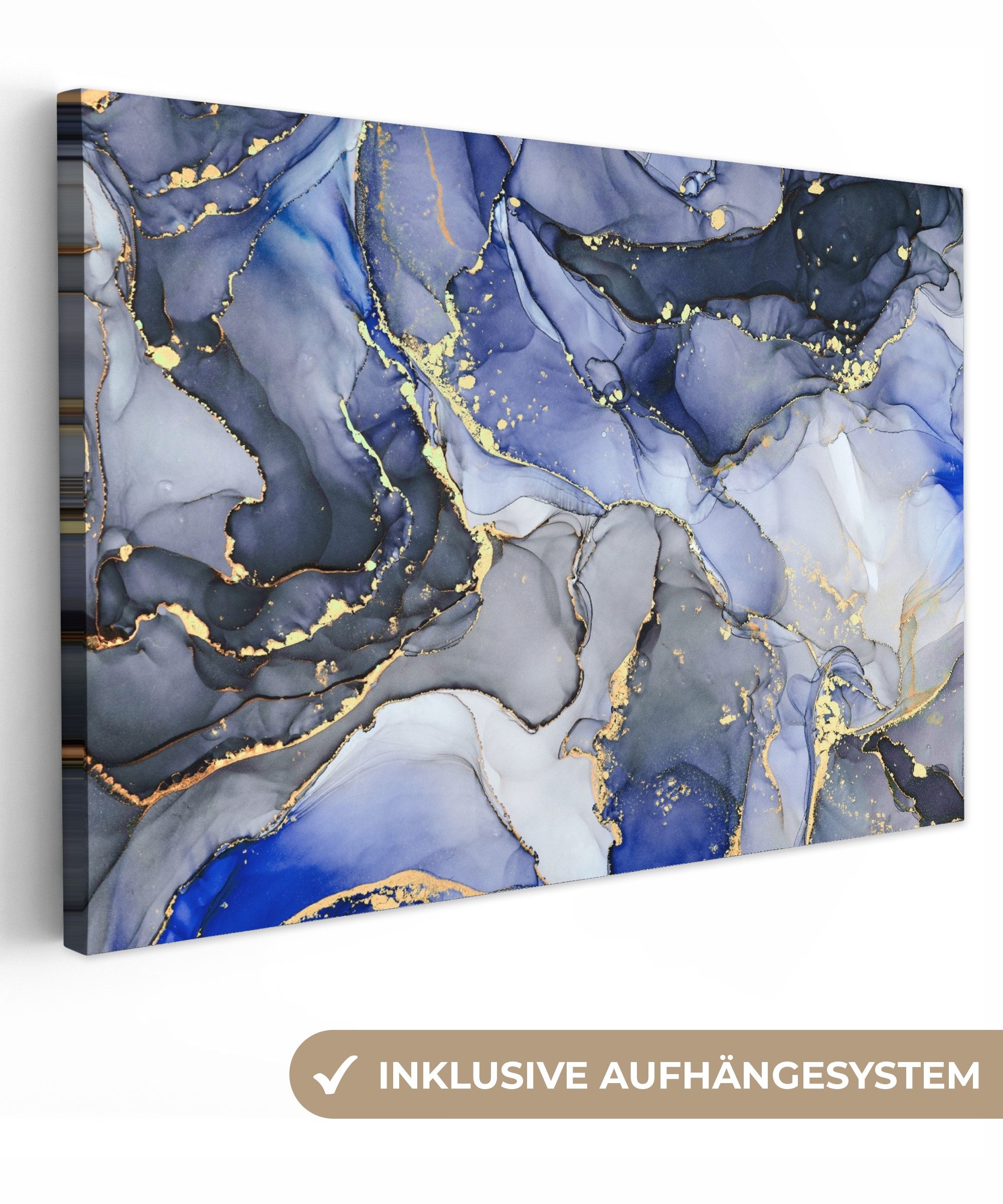 OneMillionCanvasses® Leinwandbild Marmor - Gold - günstig online kaufen