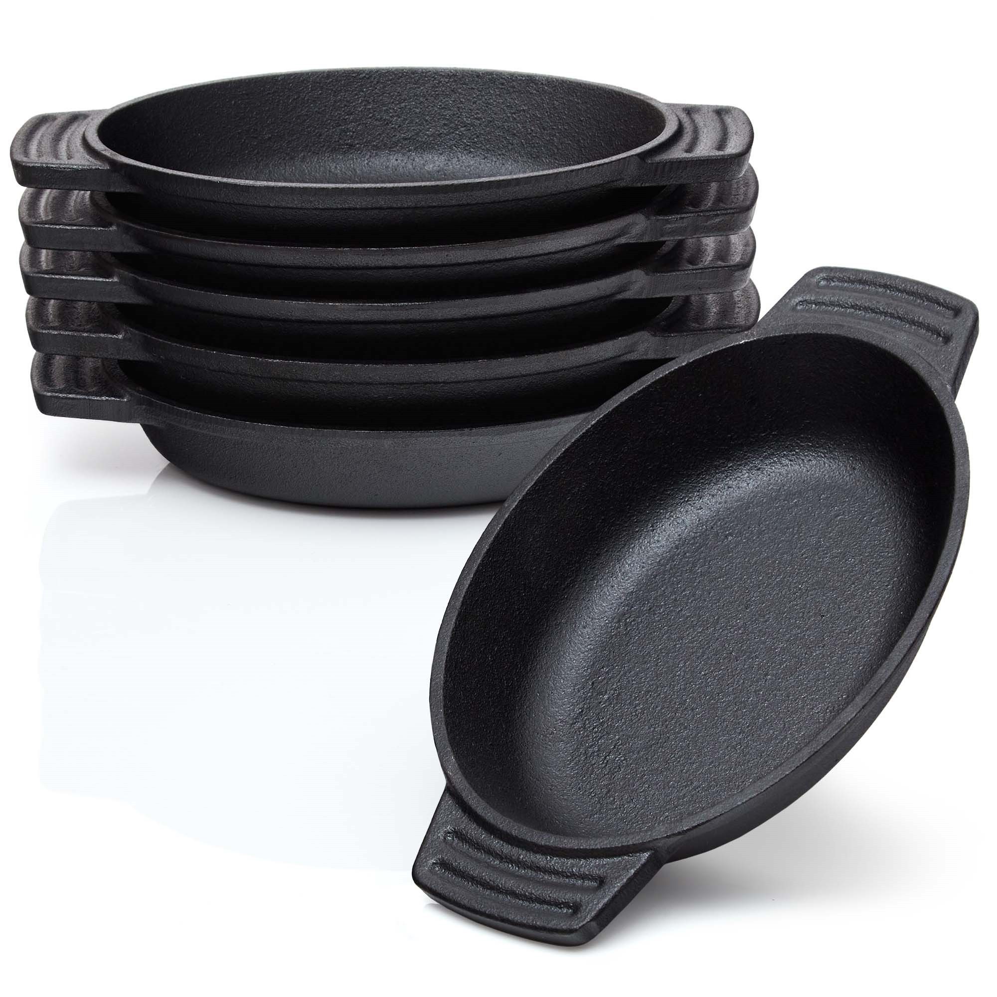 BBQ Nerd Servierpfanne Servierpfännchen 6er Set oval 22,5x13cm