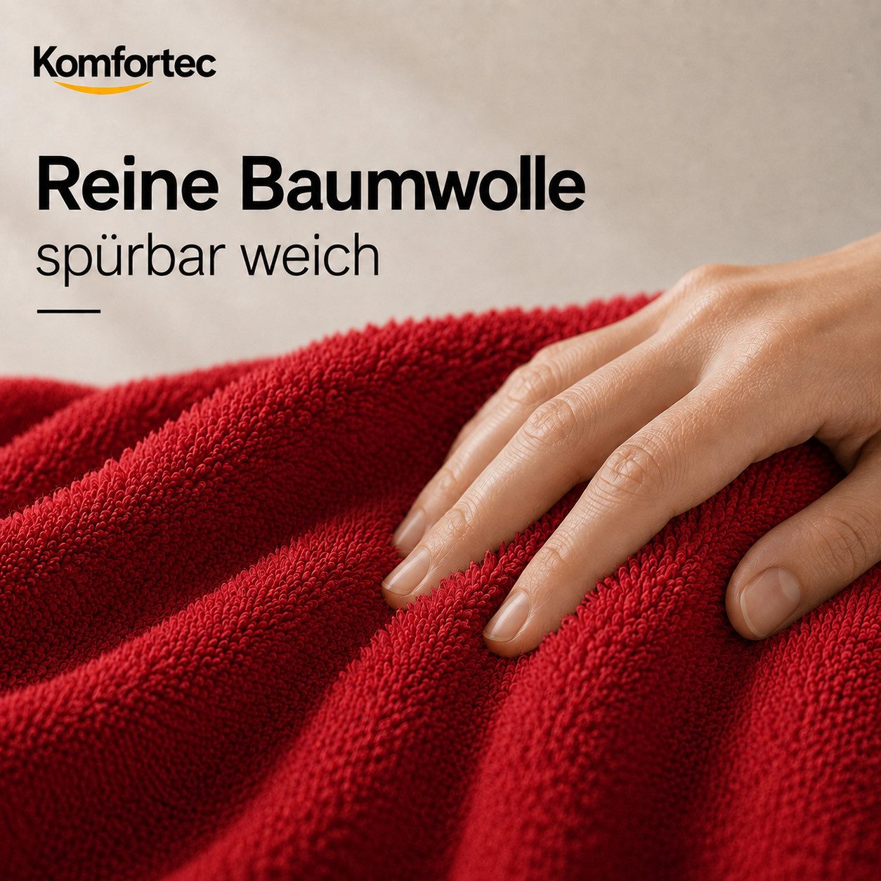 Komfortec Handtuch Set 50x100 cm aus 100 % Baumwolle, Frottee (Packung, 8-St), Handtücher Set, Weich, Towel – Bild 2 von 5