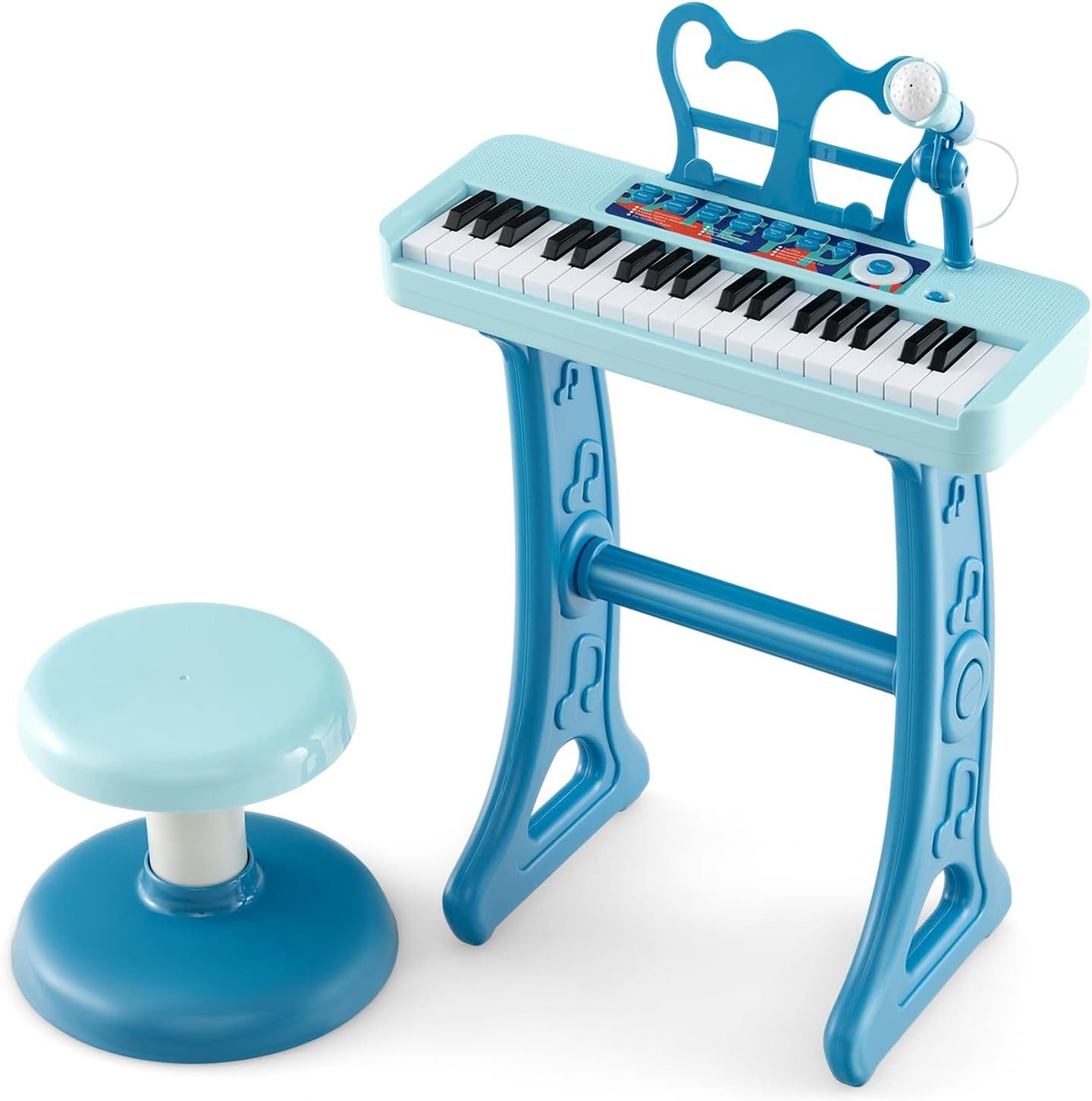 KOMFOTTEU Entertainer-Keyboard, Kinderklavier mit 37 Tasten & Hocker