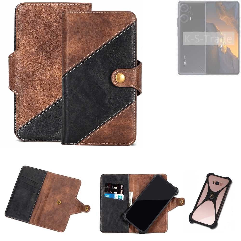 K-S-Trade Handyhülle für POCO F5, Handyhülle Schutzhülle Bookstyle Case Klapphülle Cover Hülle