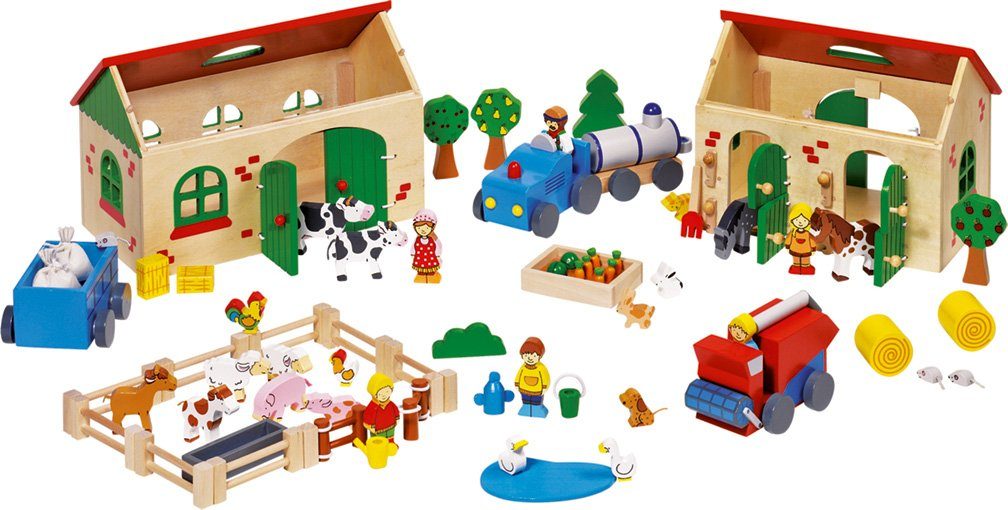 goki Spielfigur Mein Bauernhof, (71-tlg), 71 Teile