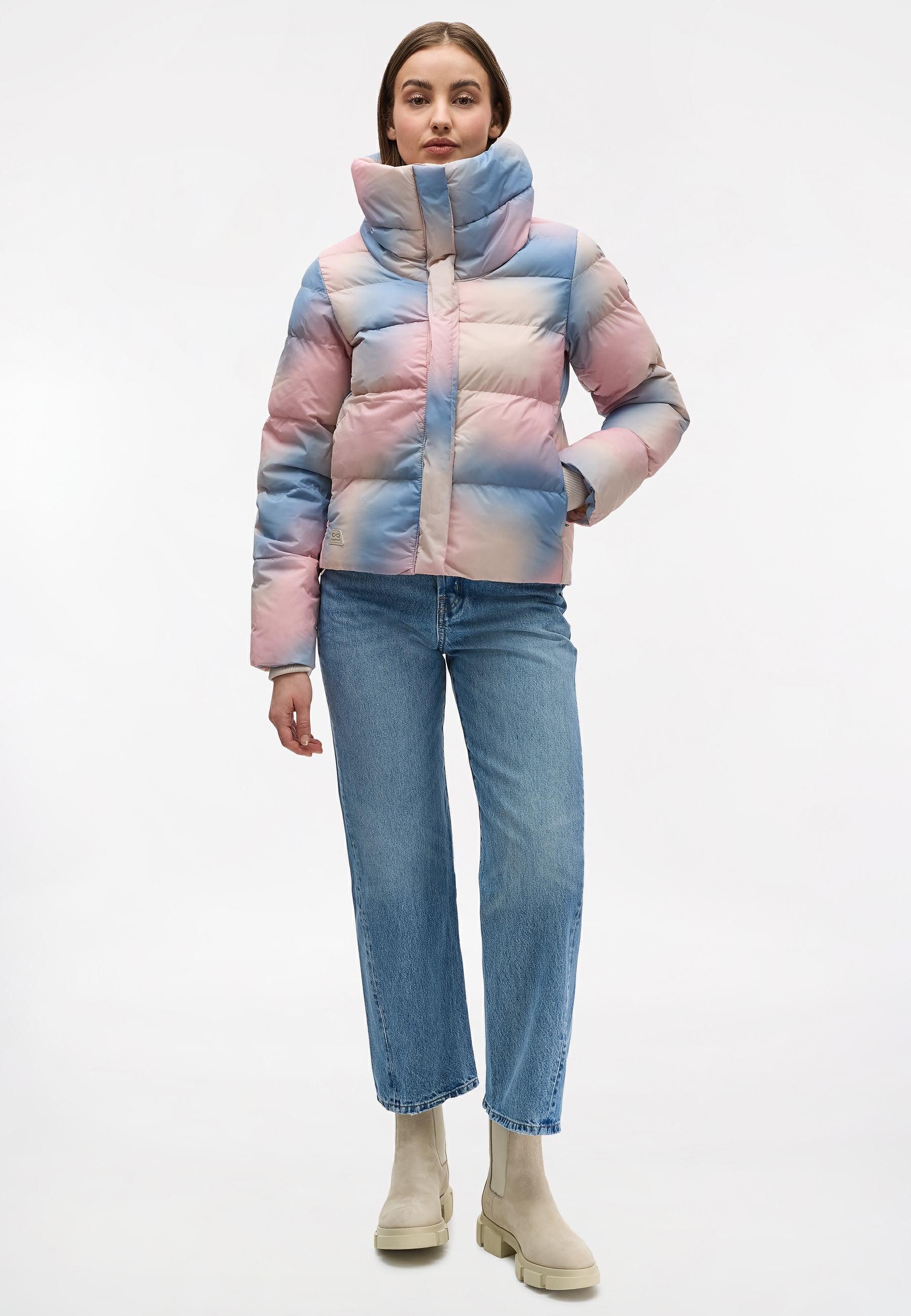 Ragwear Steppjacke Lunis Ombre stylische, cropped Winter Kurzjacke