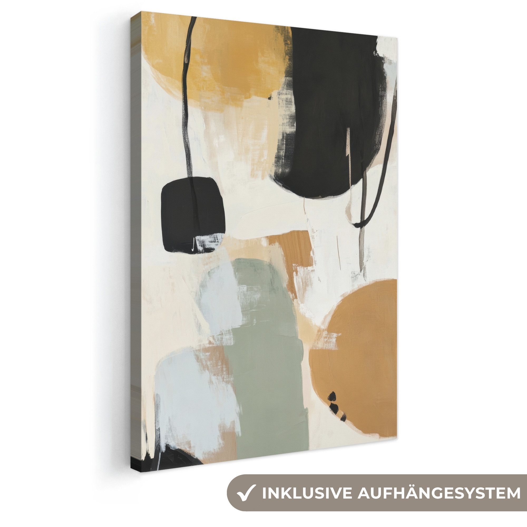 OneMillionCanvasses® Leinwandbild Farbe - Abstrakt - Farben, Fotodruck (1 St), Leinwand Canvas Wandbild, Wanddekoration 20x30 cm