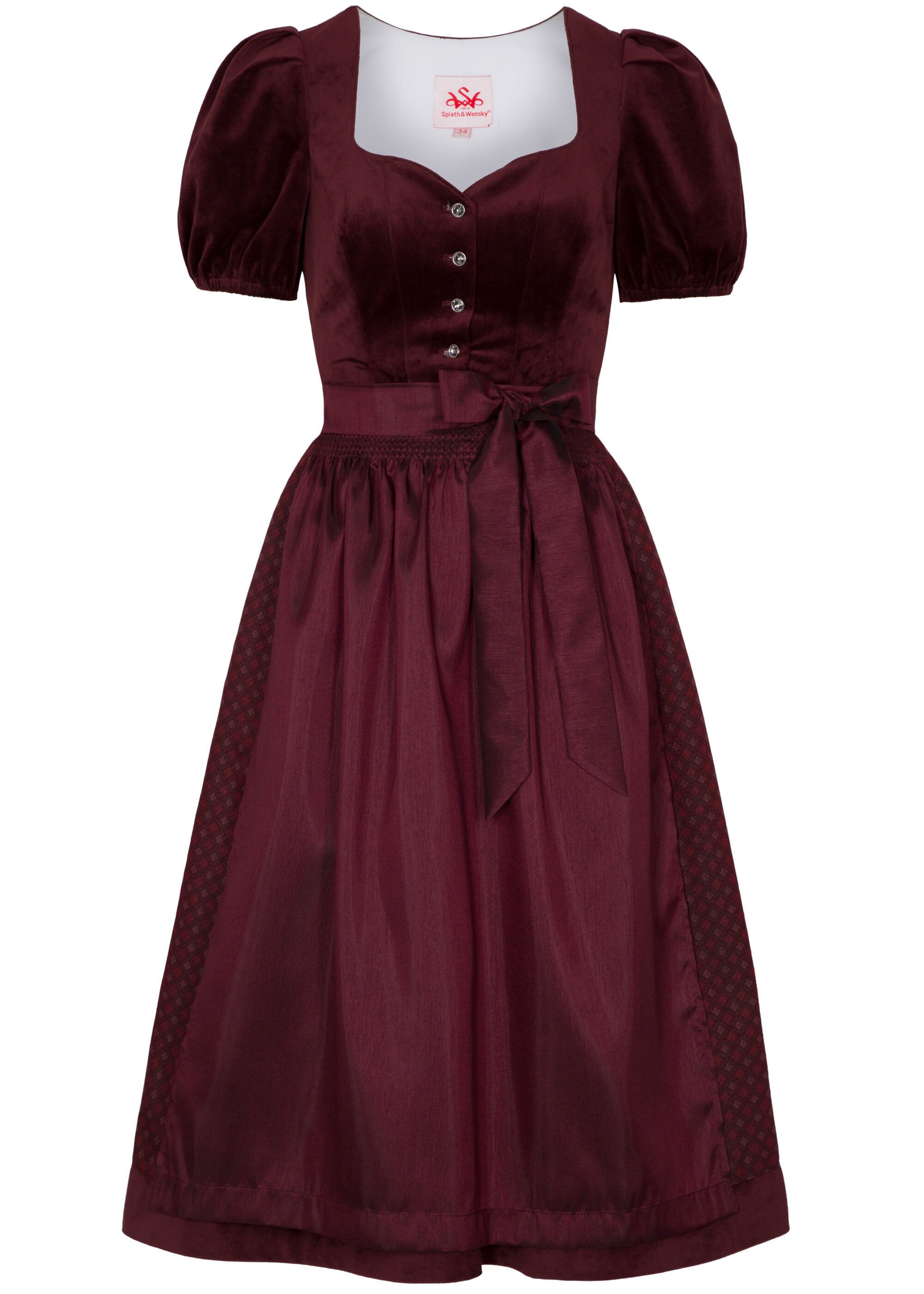 Spieth & Wensky Dirndl Göttin (1-tlg) Samtoberteil günstig online kaufen