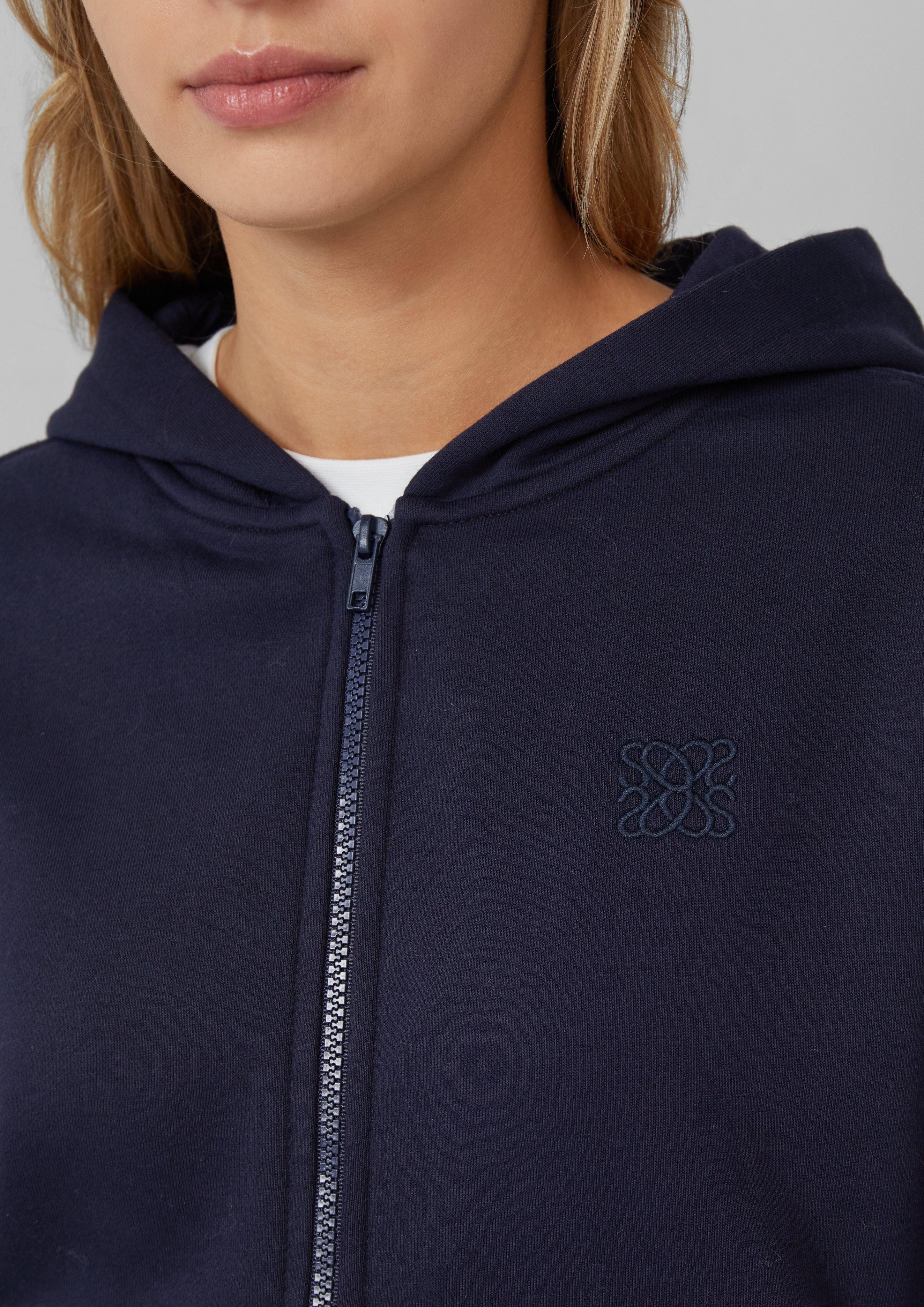 s.Oliver Sweatshirt Angeraute Sweatshirtjacke mit Stickerei günstig online kaufen