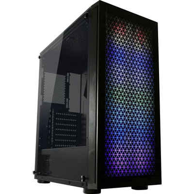 LC-Power PC-Gehäuse Interlayer X PC-Gehäuse, Integrierte Beleuchtung, Seitenfenster, Staubfilter