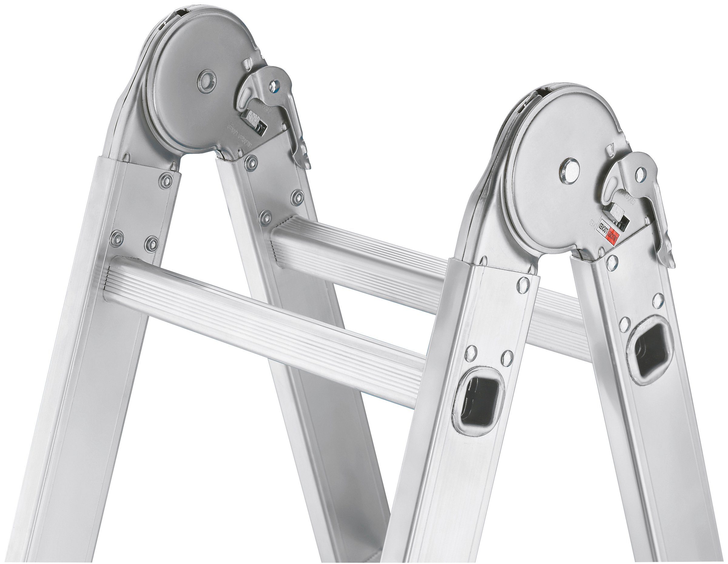 Hailo M60 articulated ladder, aluminum universal ladder 4x3 rungs