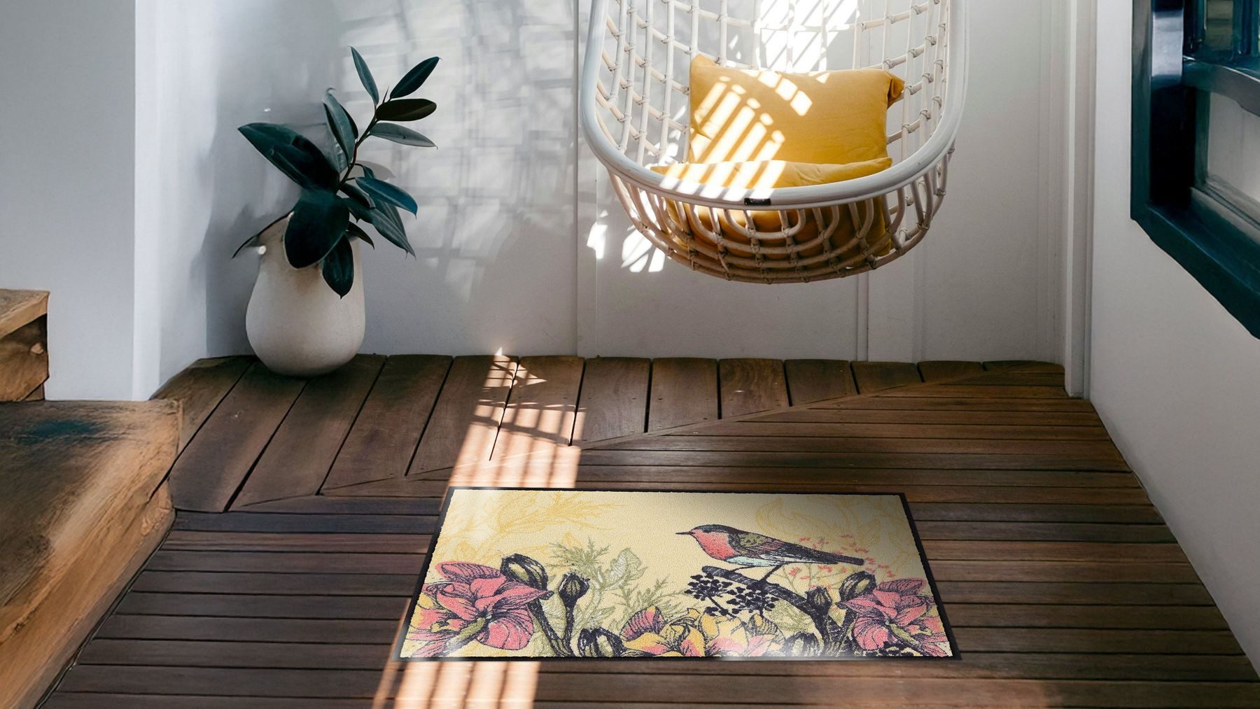 Salonloewe Fußmatte Fußmatte 50x75 Garden Whisper braun, Eingangsmatte normal, Höhe: 500 mm