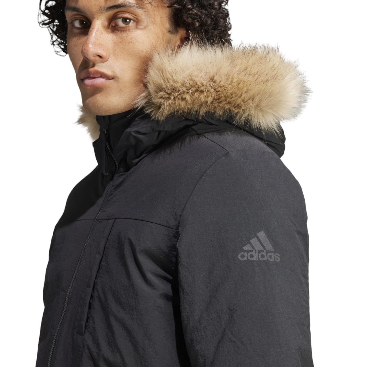adidas Performance Parka Hooded Fur Parka (wasserabweisend) schwarz Herren – Bild 5 von 5