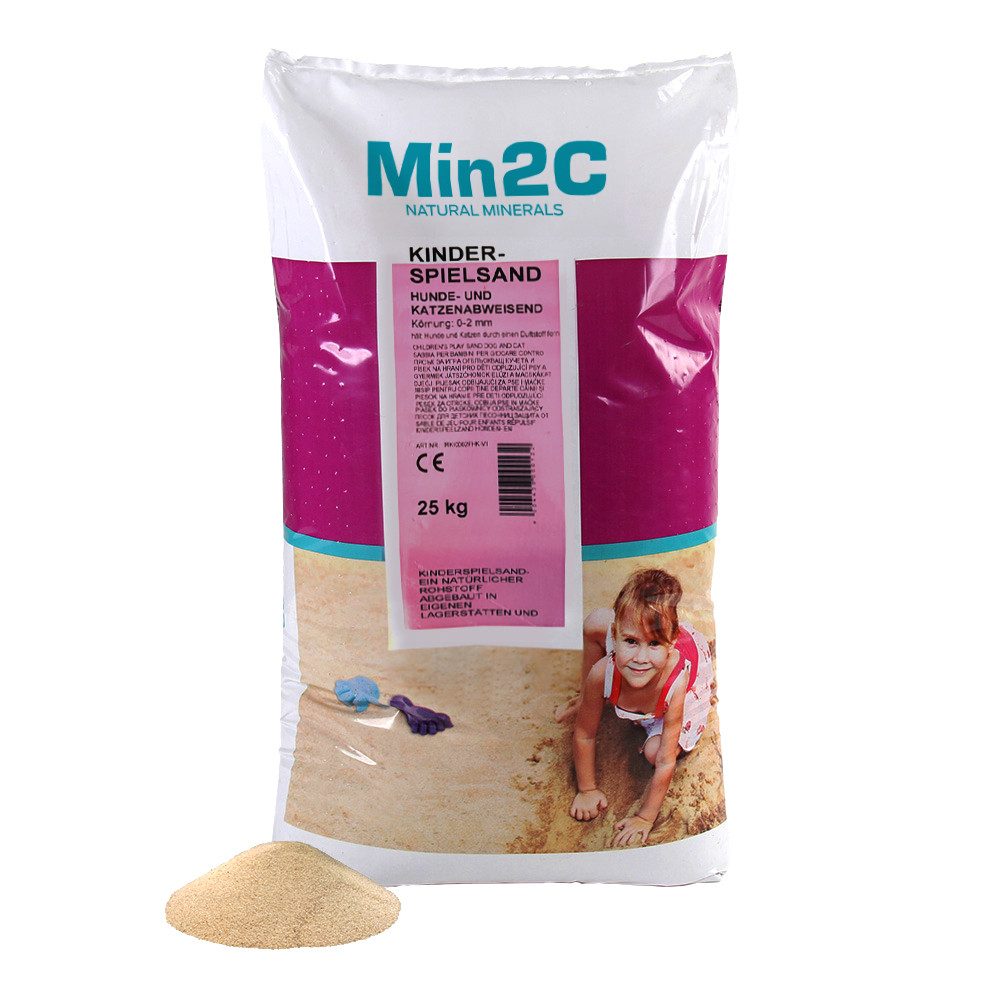 Spielsand Spielsand 25kg 0 - 2mm Hunde und Katzen abweisend