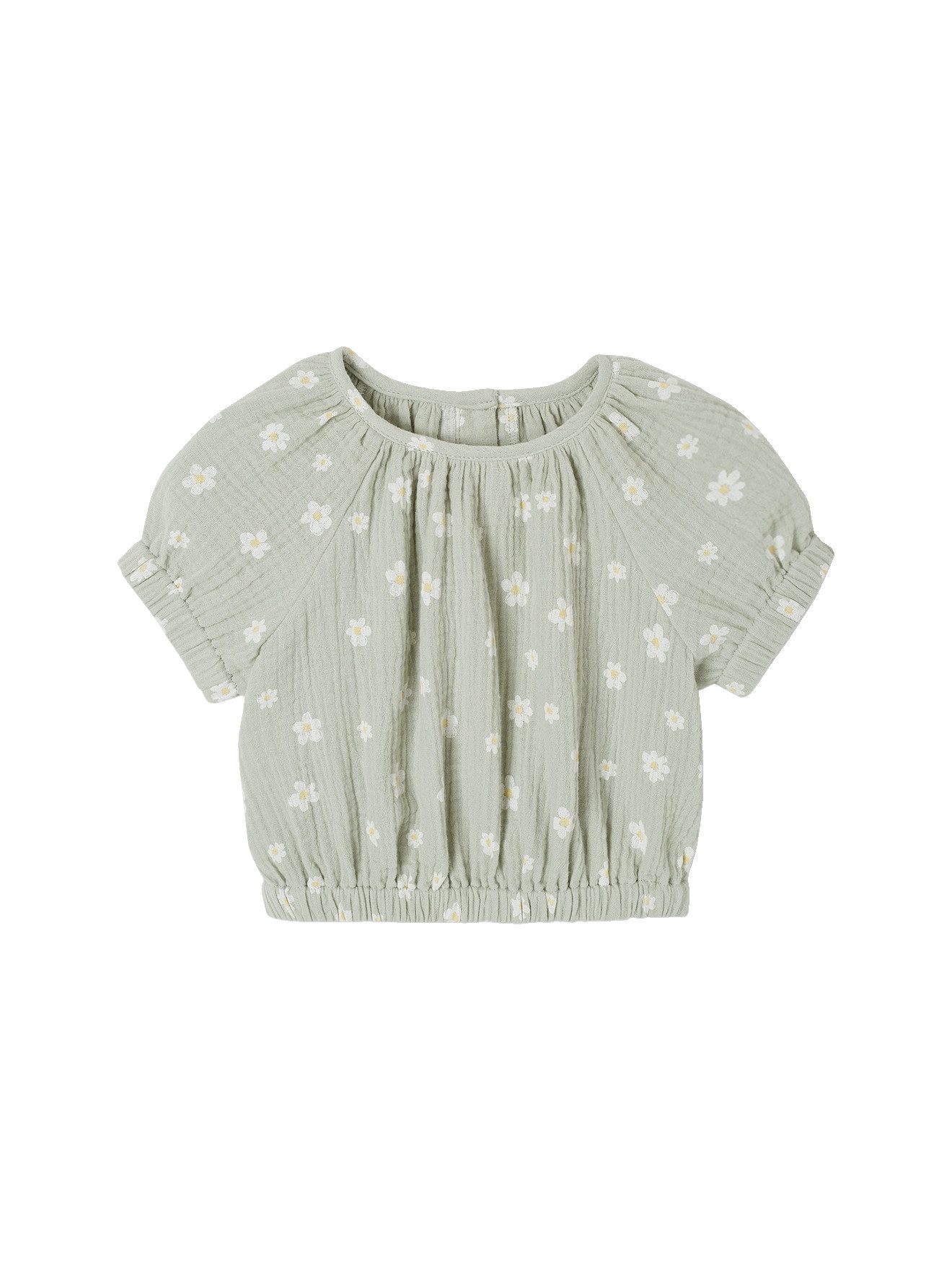 vertbaudet Kurzarmbluse Bedruckte Baby Musselin-Bluse