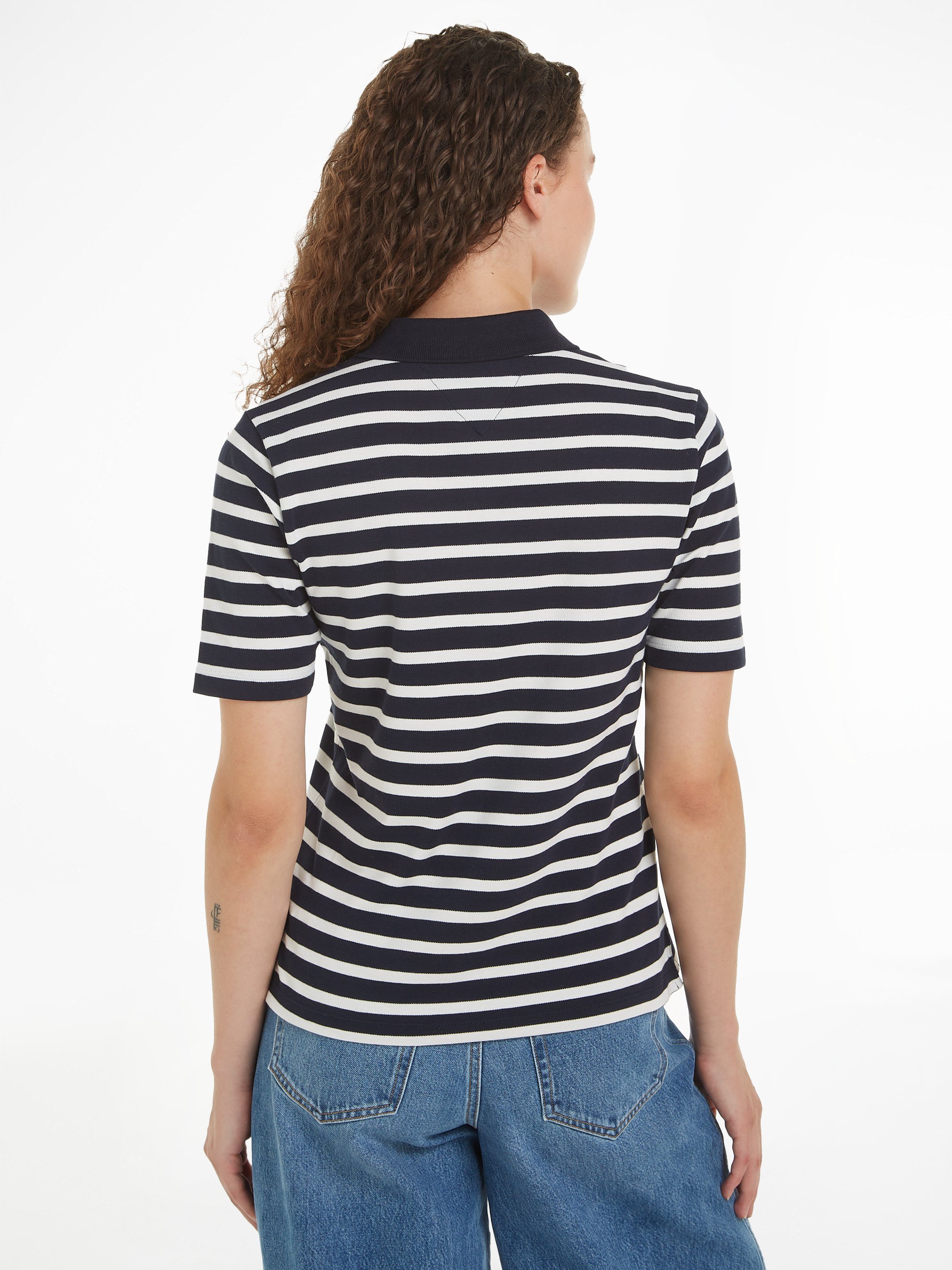 Tommy Hilfiger Poloshirt 1985 REG PIQUE STRIPE POLO SS mit dezenter Tommy H günstig online kaufen