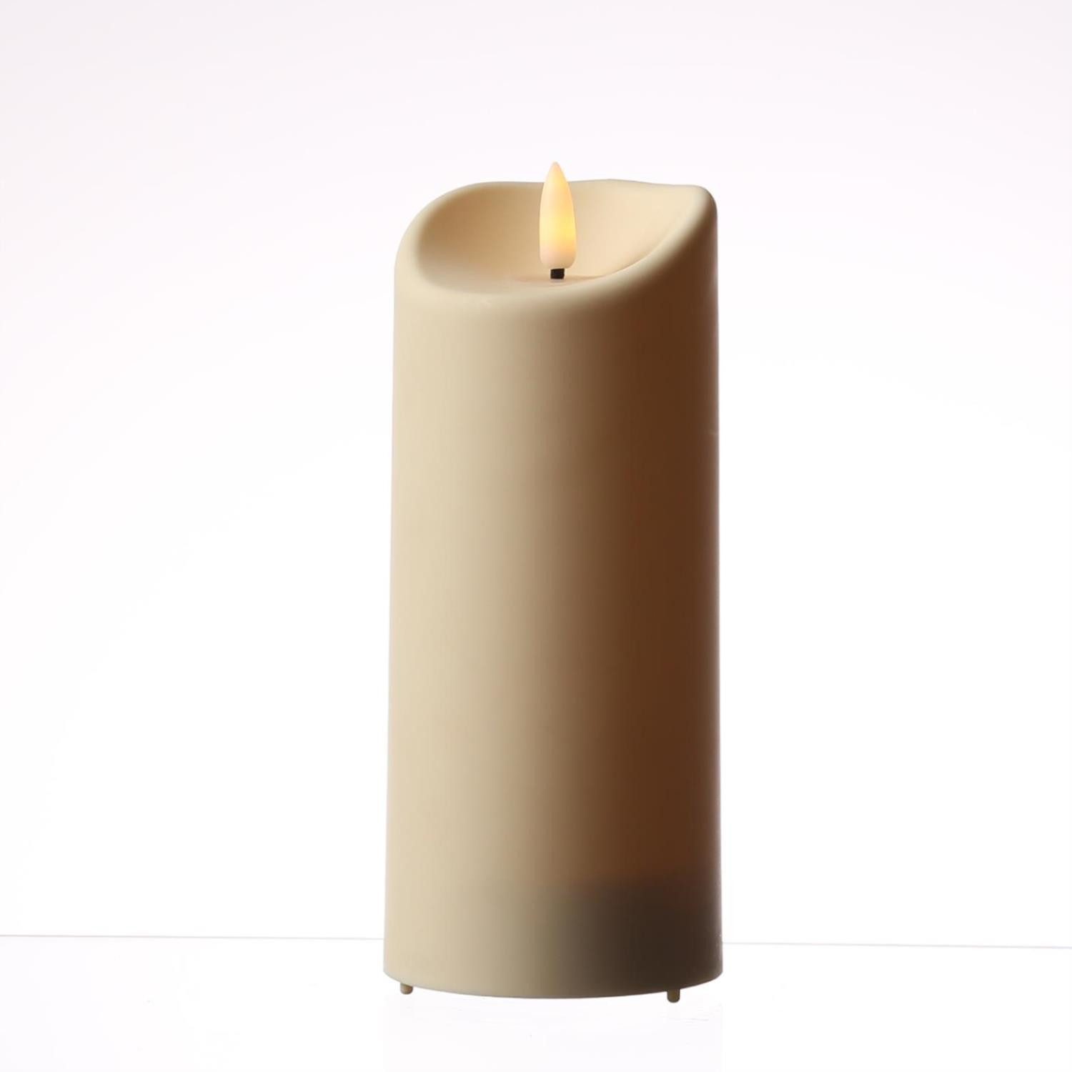 MARELIDA LED-Kerze für Außen Garten Balkon flackernd H: 17,5cm D: 7,5cm Tim günstig online kaufen