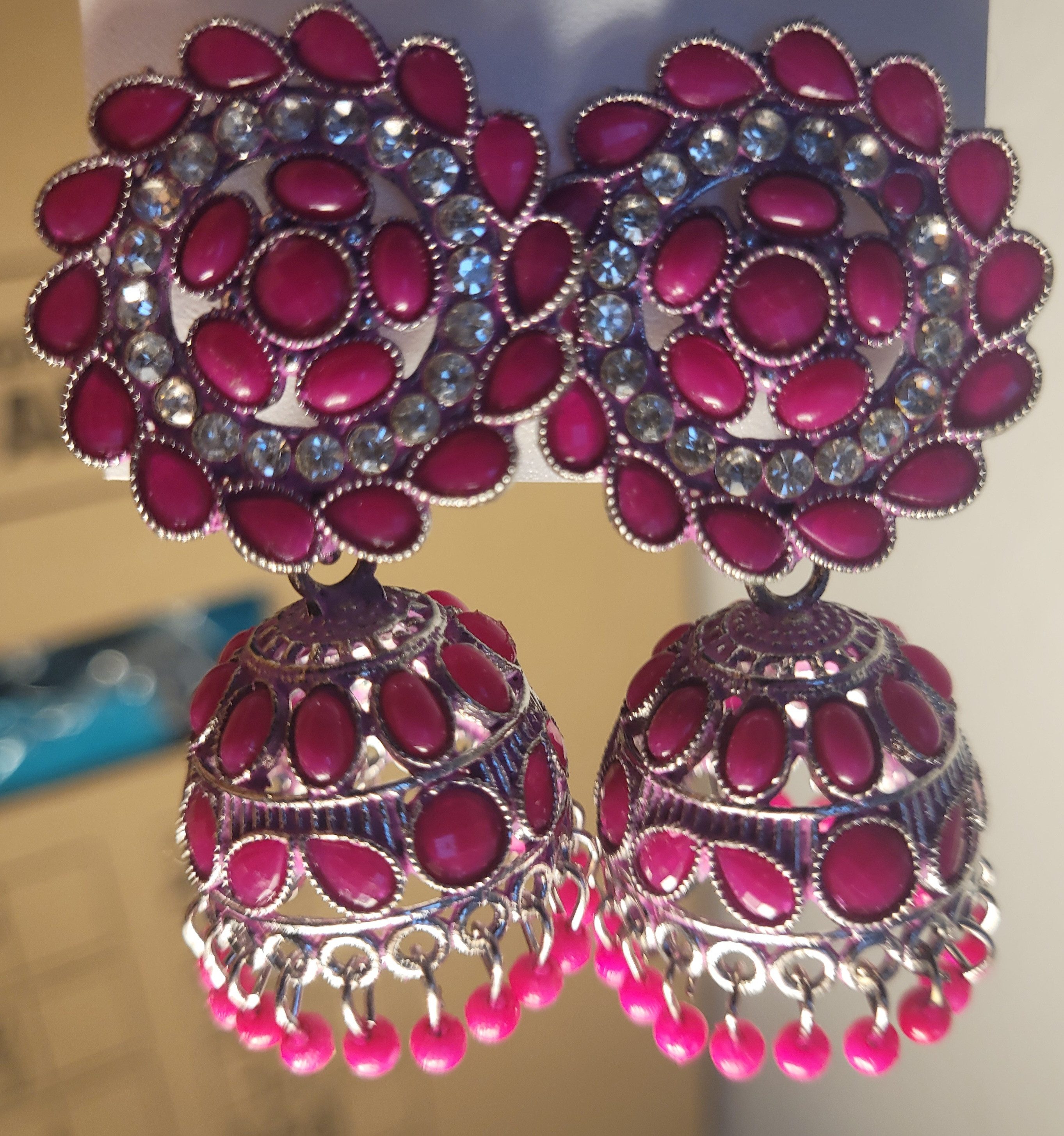PfauGermany Paar Ohrhänger Jumkha Mexican Pink (2-tlg)