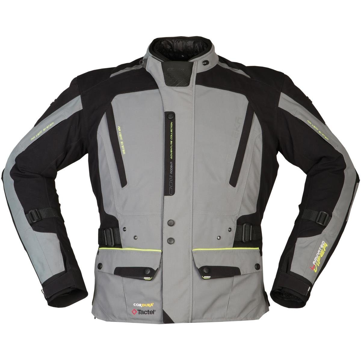 Modeka Motorradjacke Modeka Viper LT Textiljacke grau / schwarz