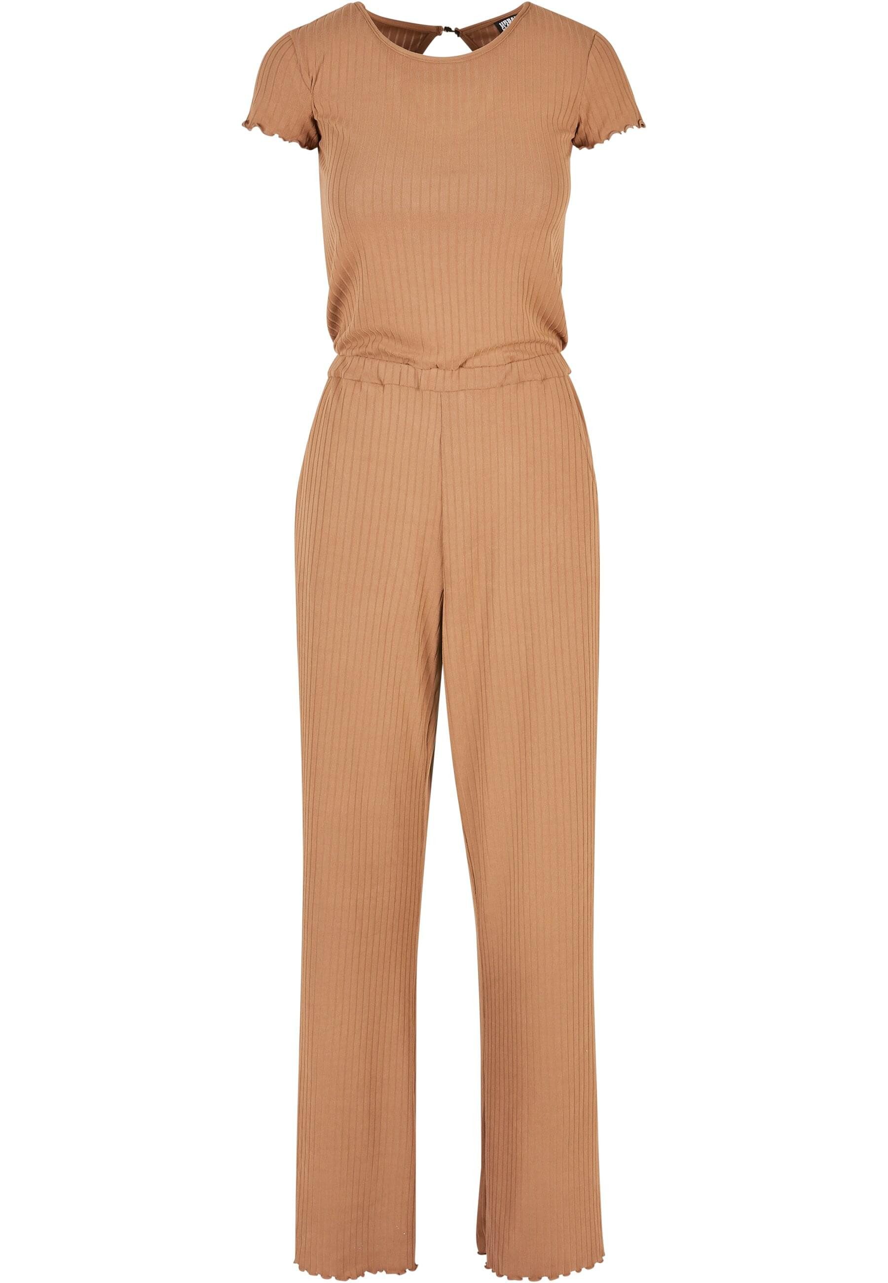 URBAN CLASSICS Jumpsuit Urban Classics Damen Ladies Rib Wid Leg Jumpsuit (1 günstig online kaufen