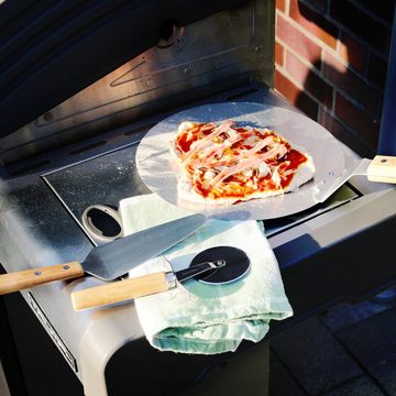 bremermann Pizzaschneider Pizzaheber-Set 3tlg // Pizzaschaufel, Pizzaheber und Pizzaschneider