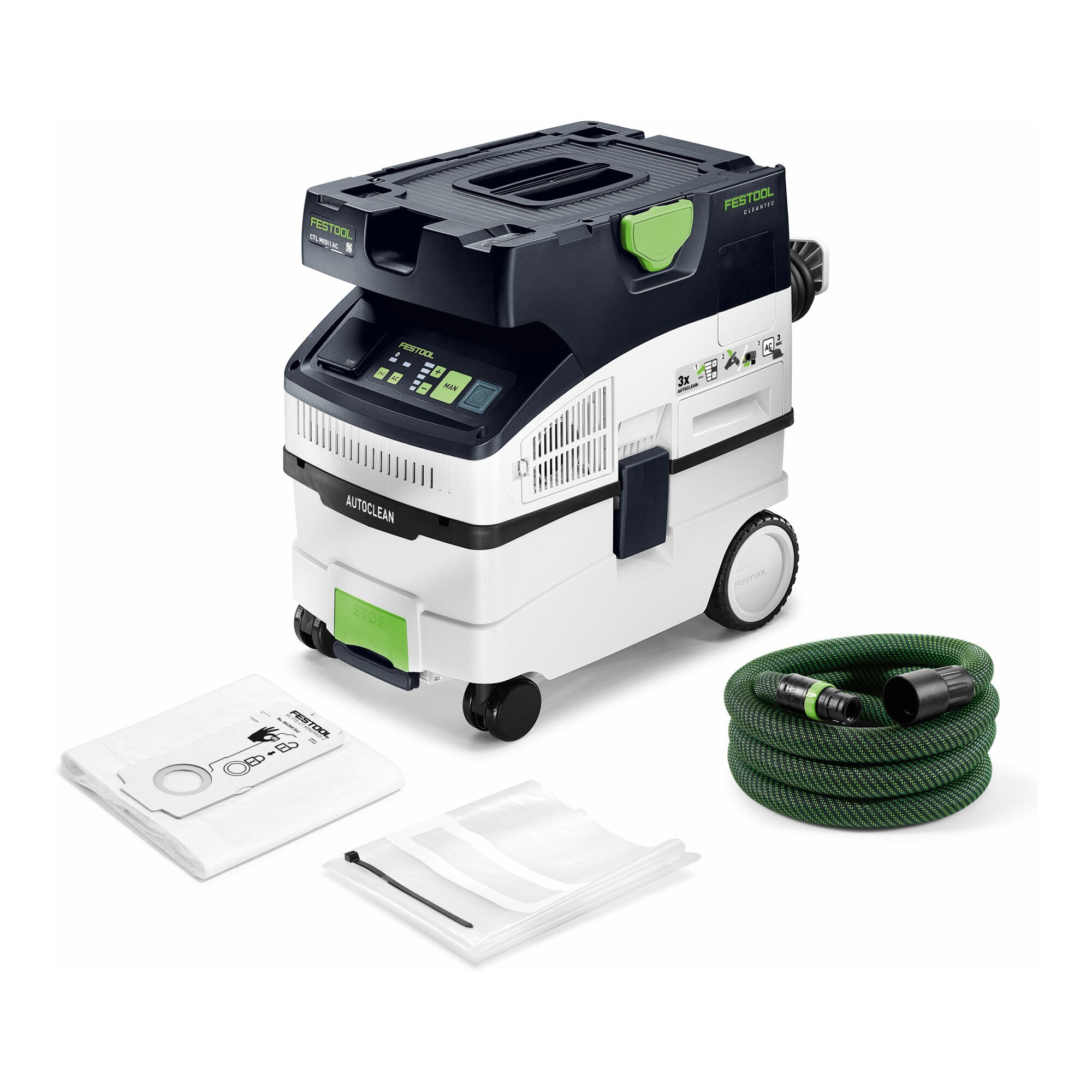 FESTOOL Absauganlage Festool Absaugmobil CLEANTEC CTL MIDI I AC, 350 – 1200 W, 3700 l/min