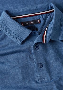 Tommy Hilfiger TAILORED Poloshirt DC PREMIUM LINEN POLO mit interessanten Details an Strickbündchen und Kragen