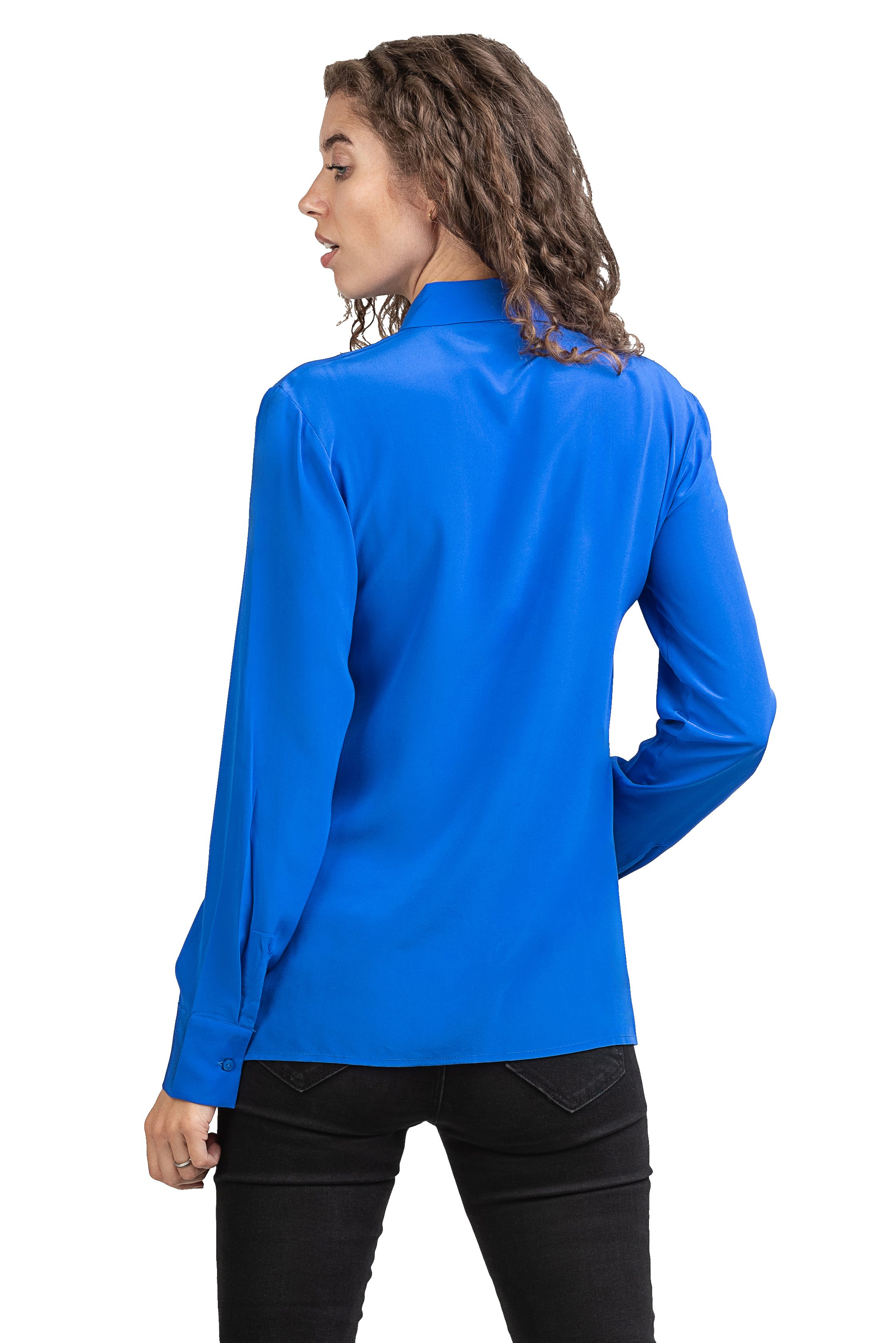 Posh Gear Seidenbluse Damen Seidenbluse Collettoseta Bluse aus 100% Seide 100% Seide – Bild 5 von 5