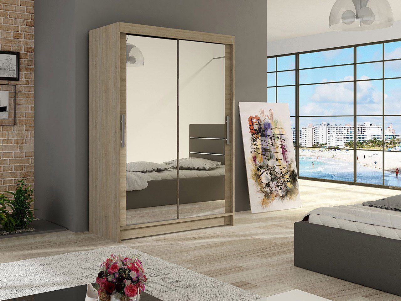 MIRJAN24 Kleiderschrank Miami VII (mit Spiegel, günstig online kaufen