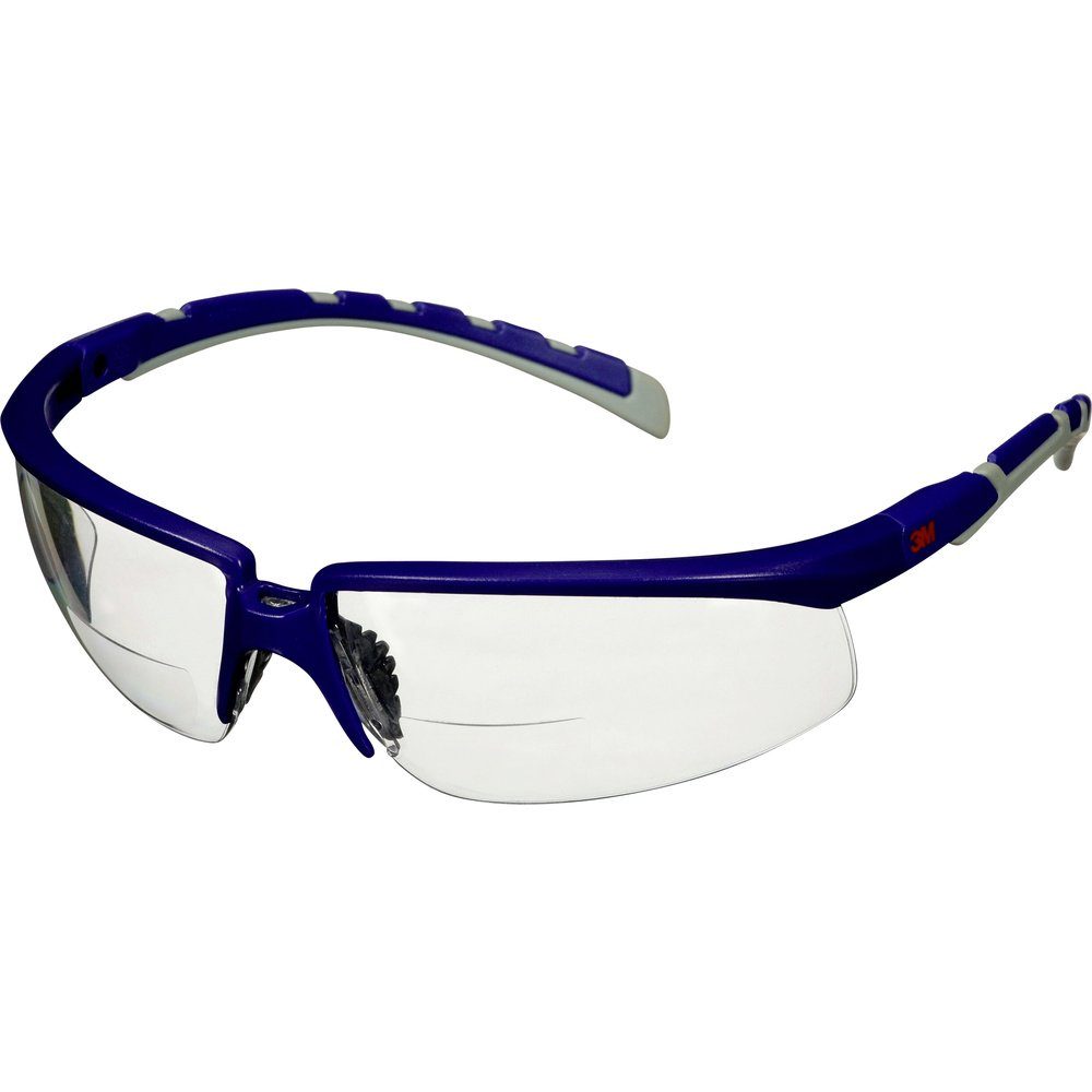 mit Arbeitsschutzbrille 3M Antibeschlag-Schutz, S2020AF-BLU Schutzbrille mit 3M Antikratz-Sc