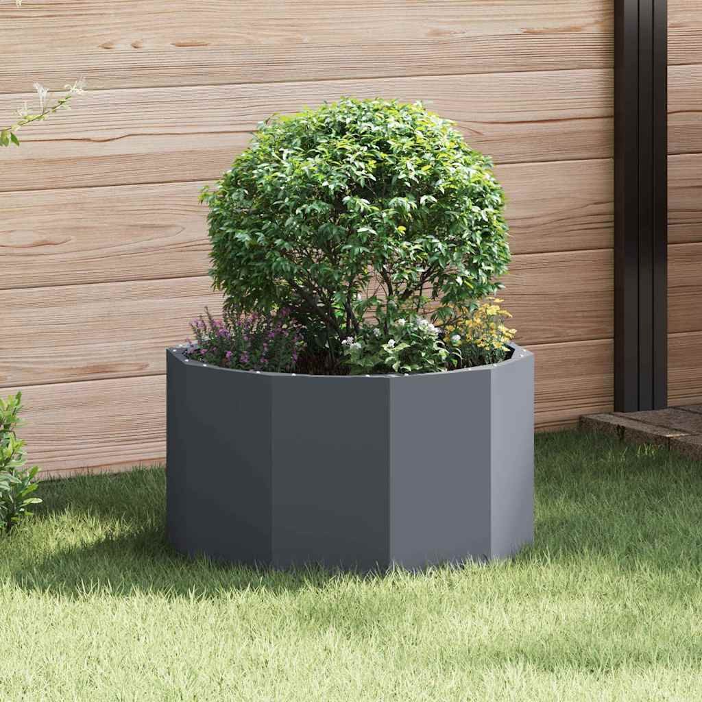 vidaXL Blumentopf Pflanzkübel Anthrazit 60 x 60 x 35 cm Stahl (1 St)