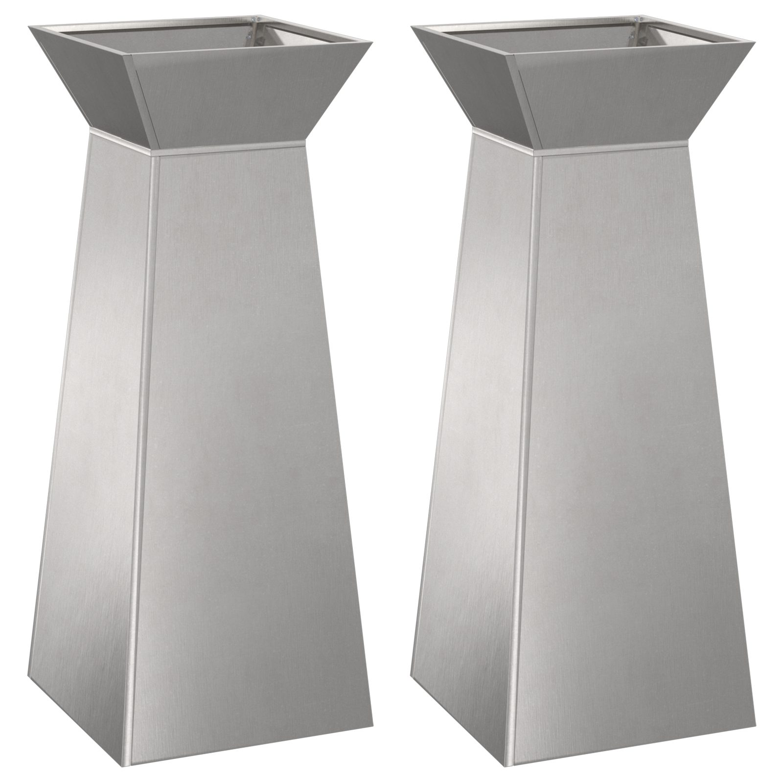 vidaXL Blumentopf Pflanzenständer-Set Edelstahl 40 x günstig online kaufen