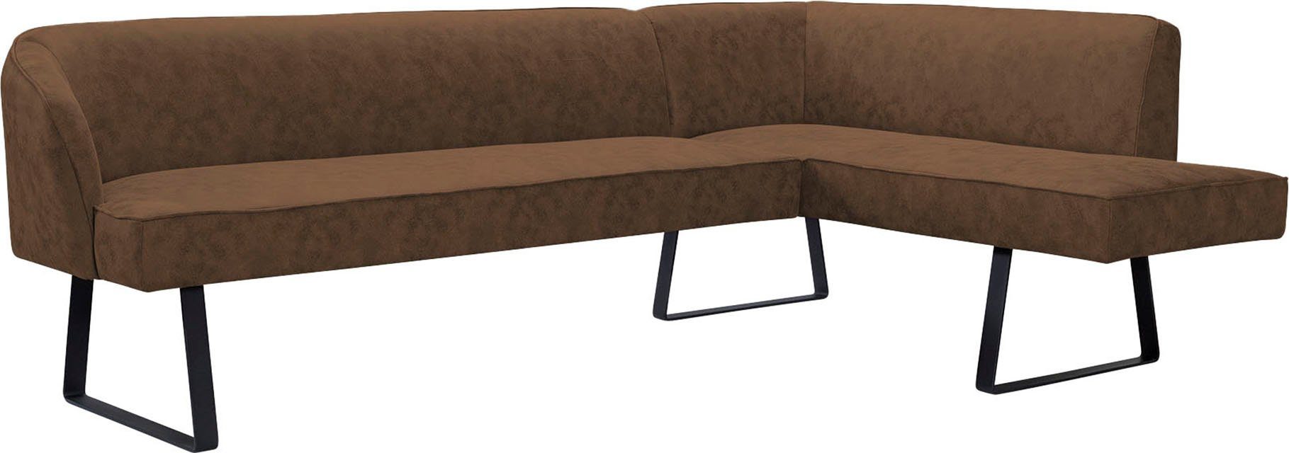 exxpo - sofa fashion in Keder und mit Metallfüßen, Bezug Qualitäten verschiedenen Eckbank Americano