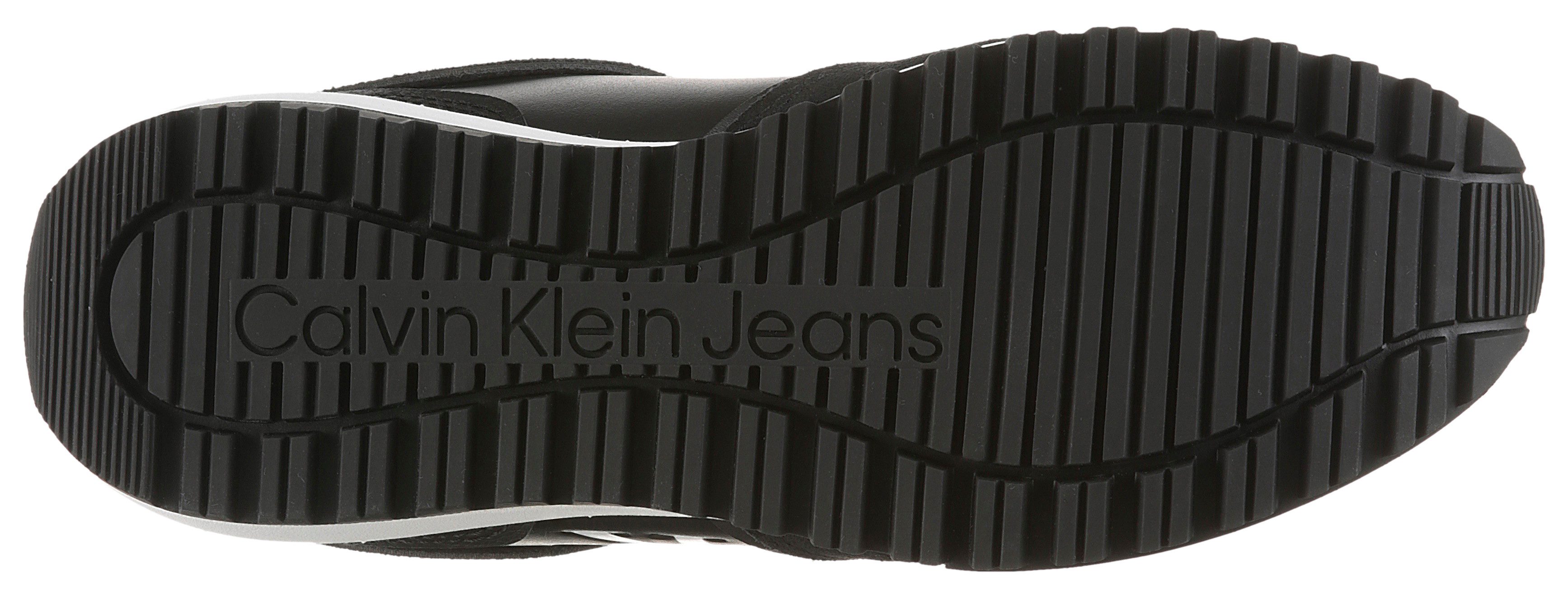 Calvin Klein Jeans TOOTHY RUNNER LACEUP MIX Keilsneaker Schnürschuh, Halbschuh, Freizeitschuh mit Profilsohle