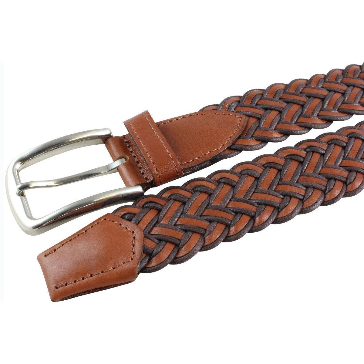 BELTINGER Ledergürtel Flecht-Gürtel aus Leder 3,5 cm - Flecht-Ledergürtel für Damen Herren 3 (1-St) – Bild 3 von 3