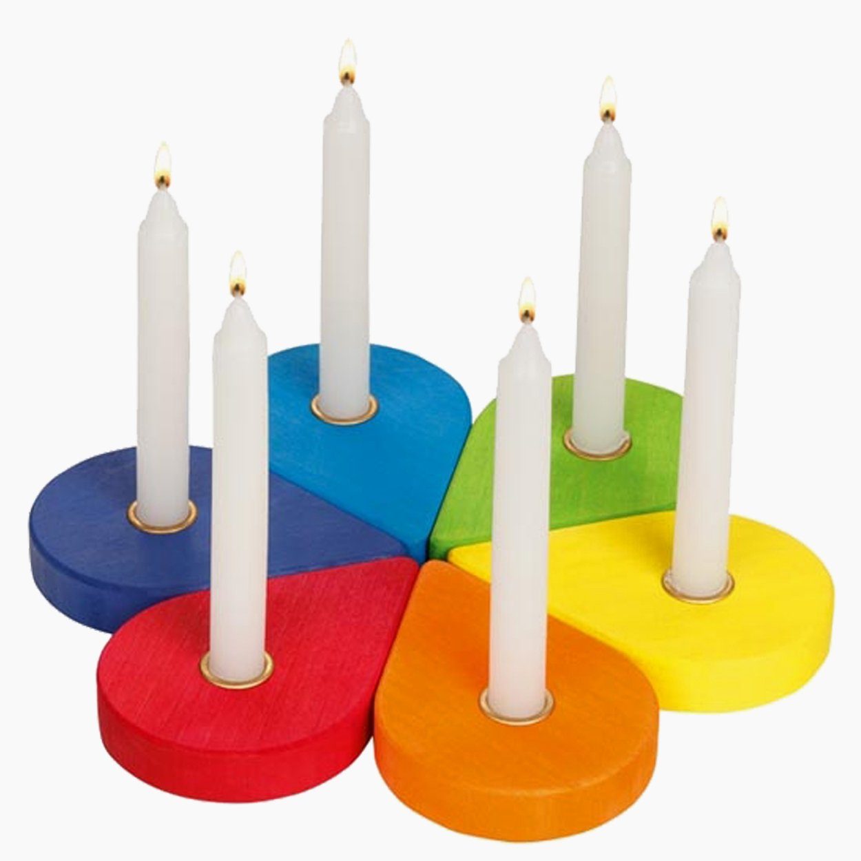 goki Dekokranz Geburtstagskranz Regenbogen, individuell und kreativ angeordnet werden. | Kerzenständer