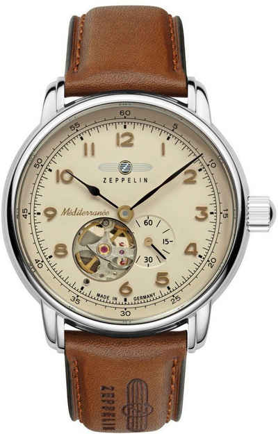 ZEPPELIN Automatikuhr 100 Jahre, Méditerranée, 9666-5, Armbanduhr, Herrenuhr, Made in Germany