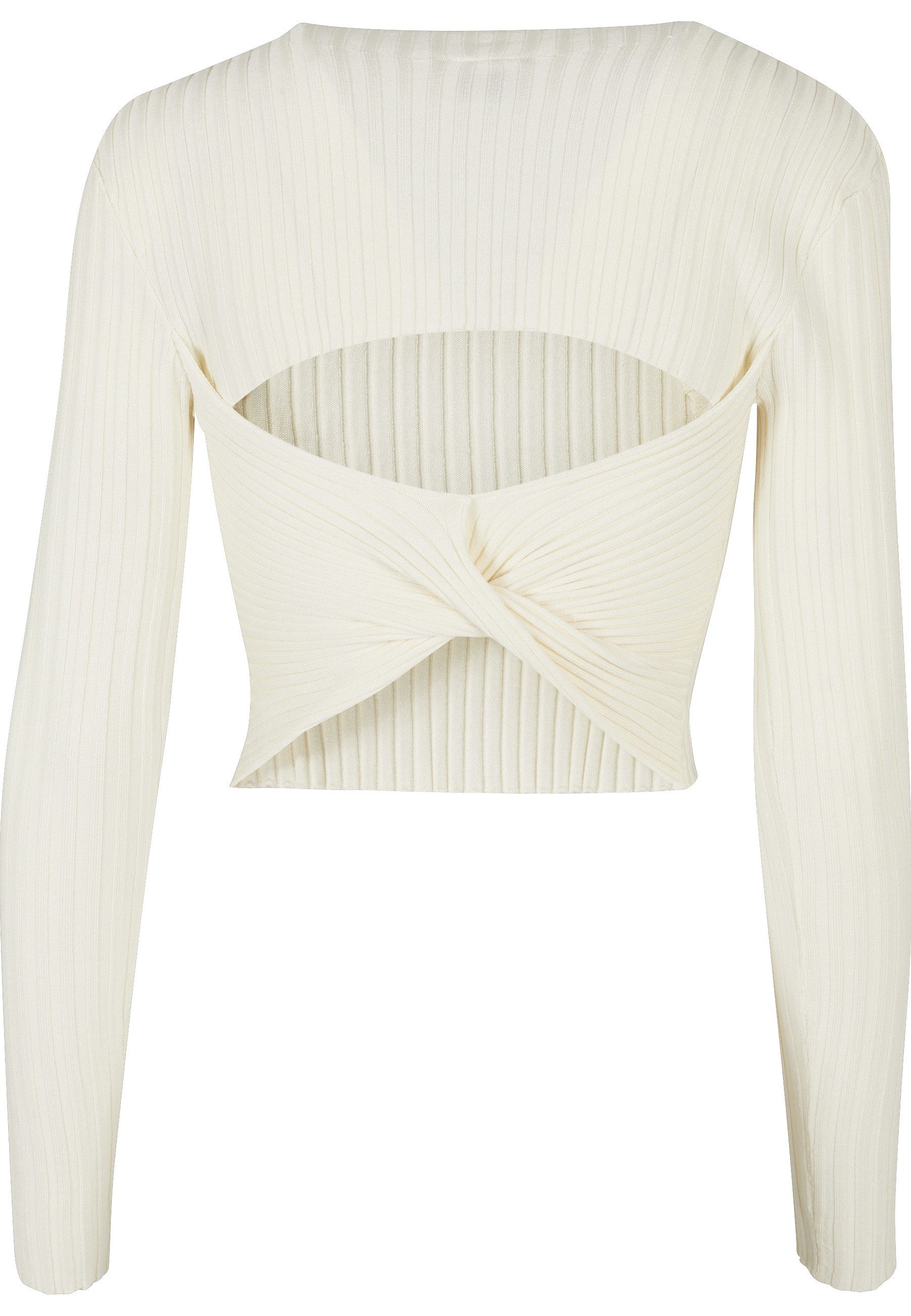 URBAN CLASSICS Sweater Urban Classics Damen Ladies Short Rib Knit Twisted Back Sweater (1-tlg)