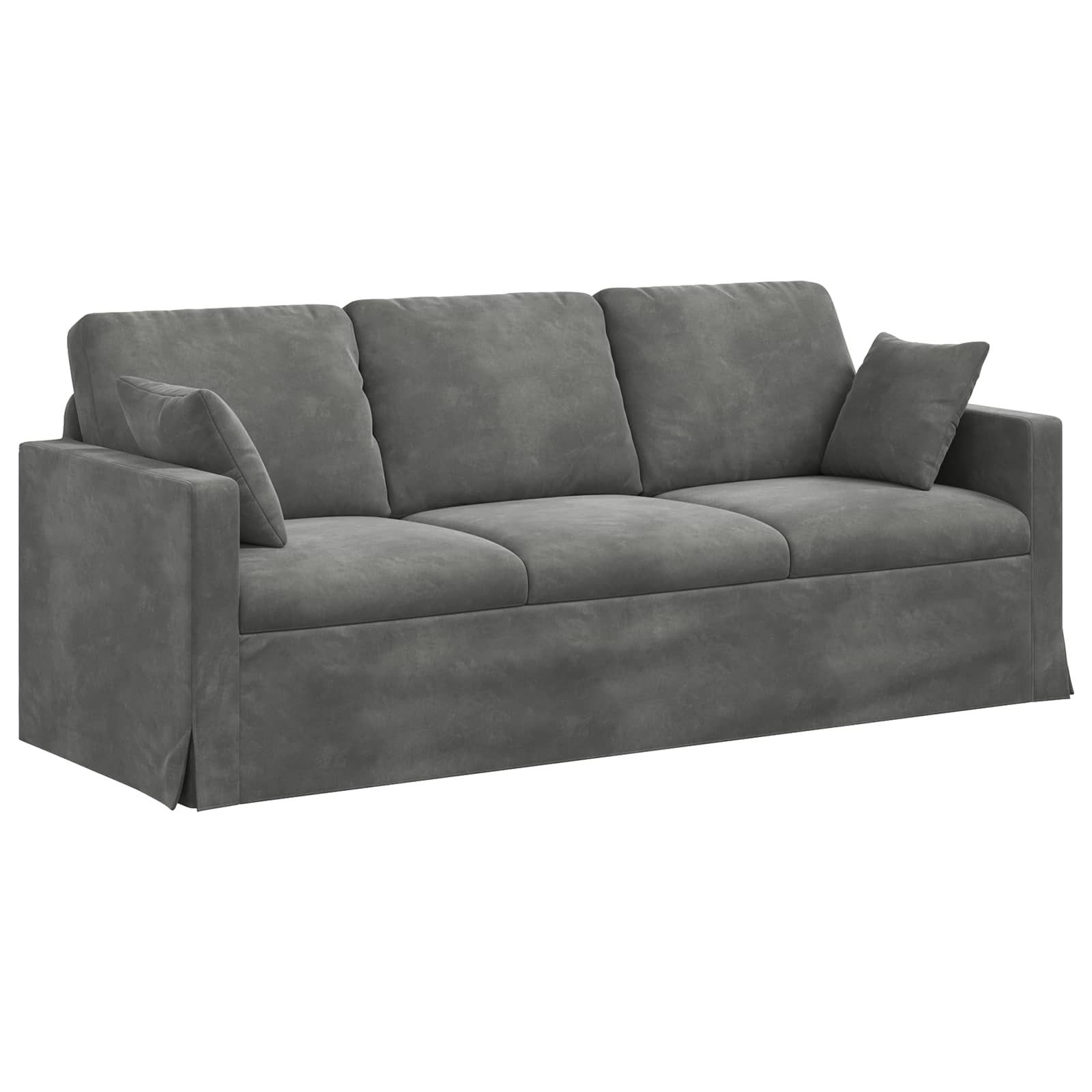 vidaXL Sofa Sofa Dunkelgrau 198 x 78 x 80 cm Samt, 1 Teile