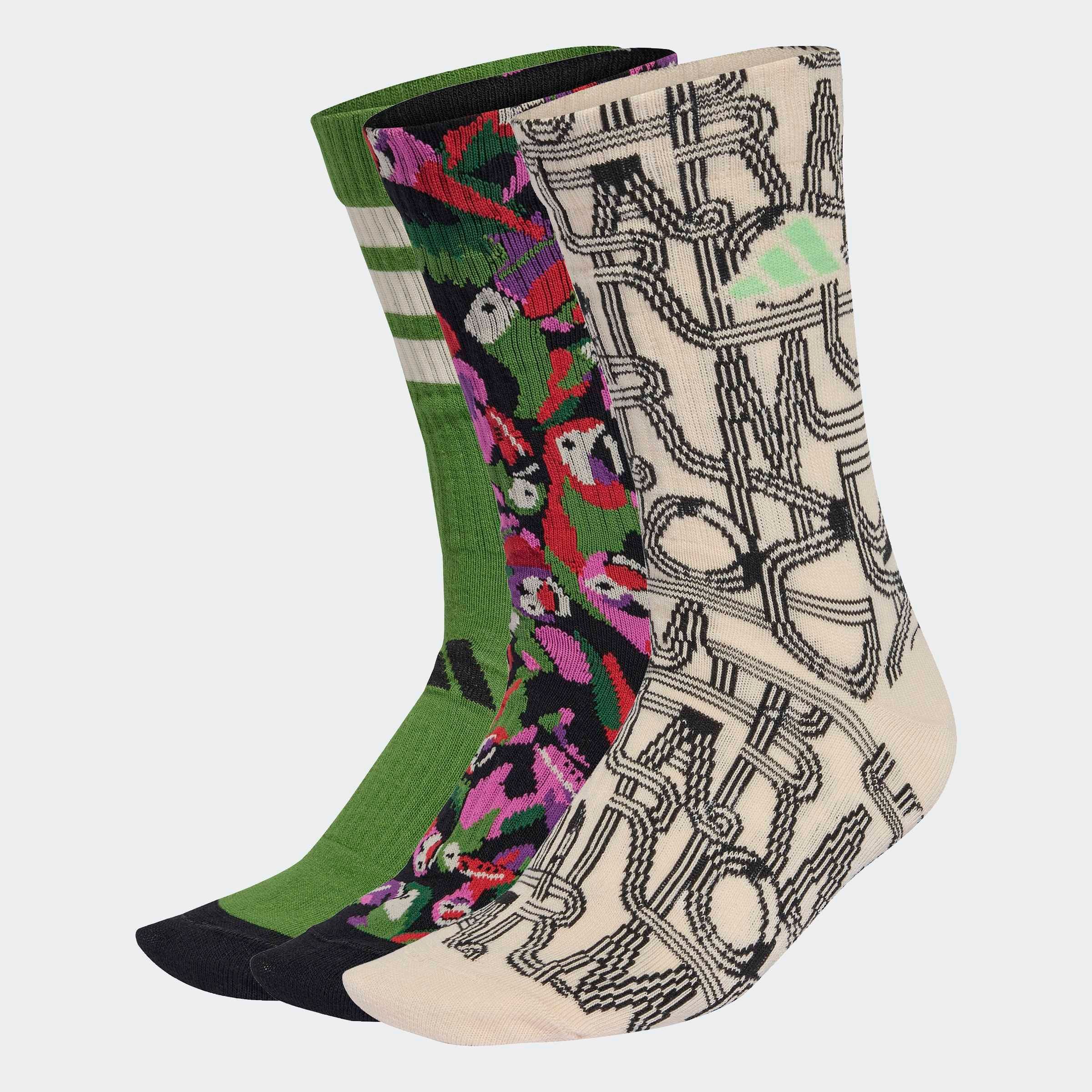 adidas Performance Funktionssocken W FARM 3PP für Erwachsene, urbanes Basketballplatz-Design